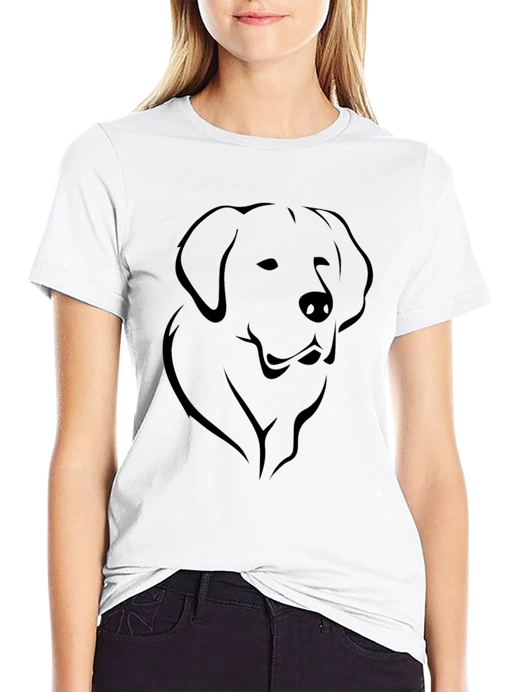 Mens Black Dog Graphic Tee - Casual Style