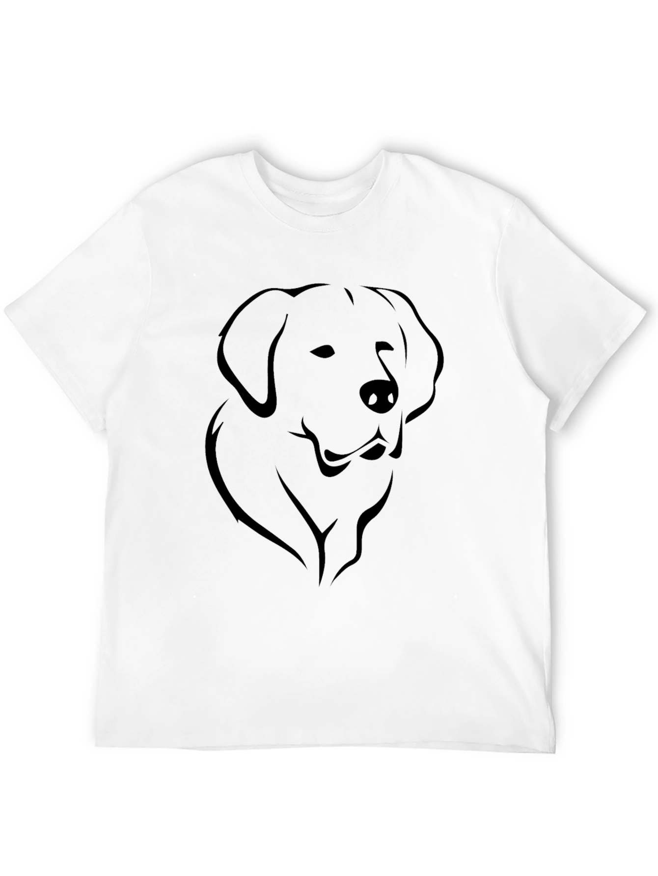 Mens Black Dog Graphic Tee - Casual Style