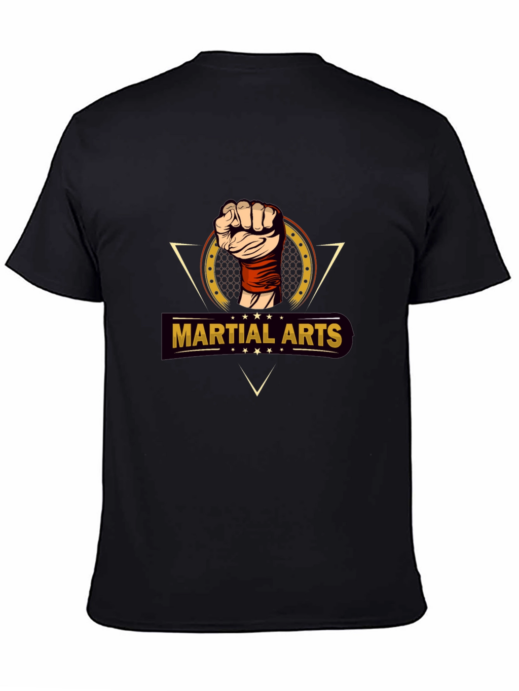 Martial Arts Fist Graphic T-Shirt - Black