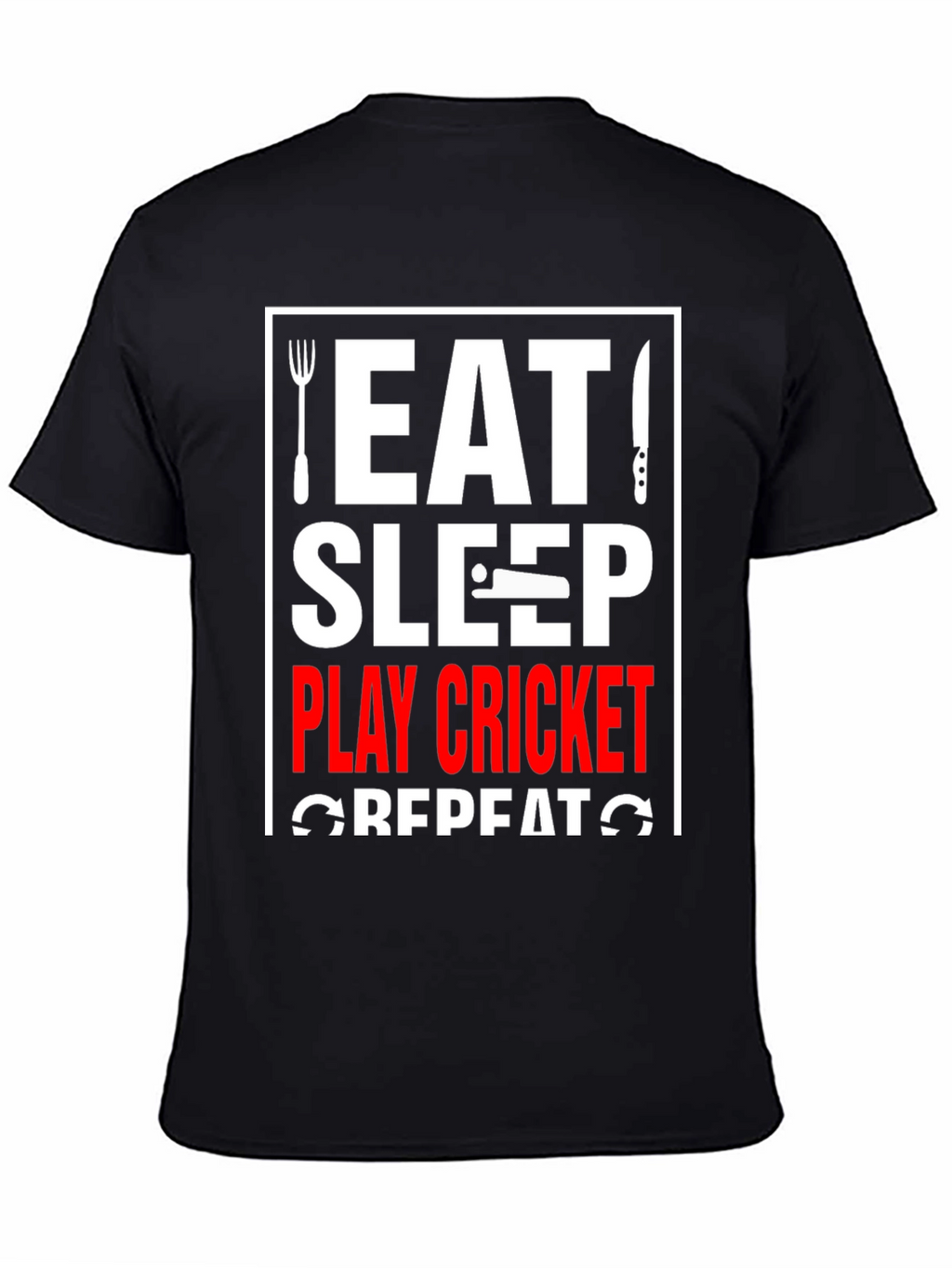 Eat Sleep Play Cricket Repeat T-Shirt