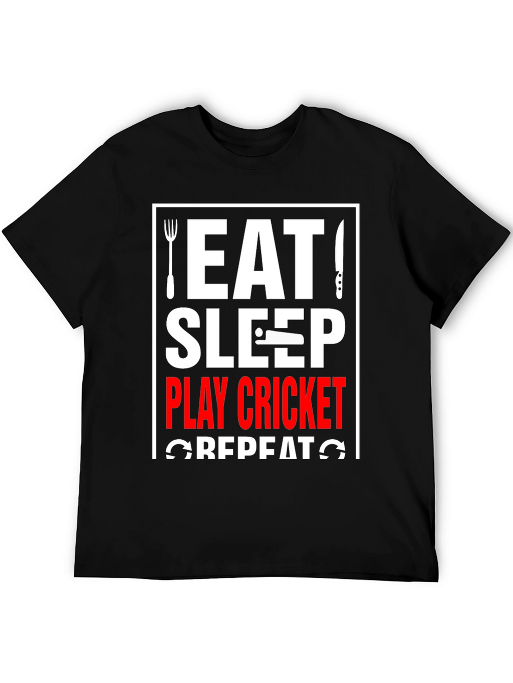 Eat Sleep Play Cricket Repeat T-Shirt