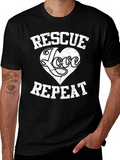 Rescue Love Repeat Graphic T-Shirt