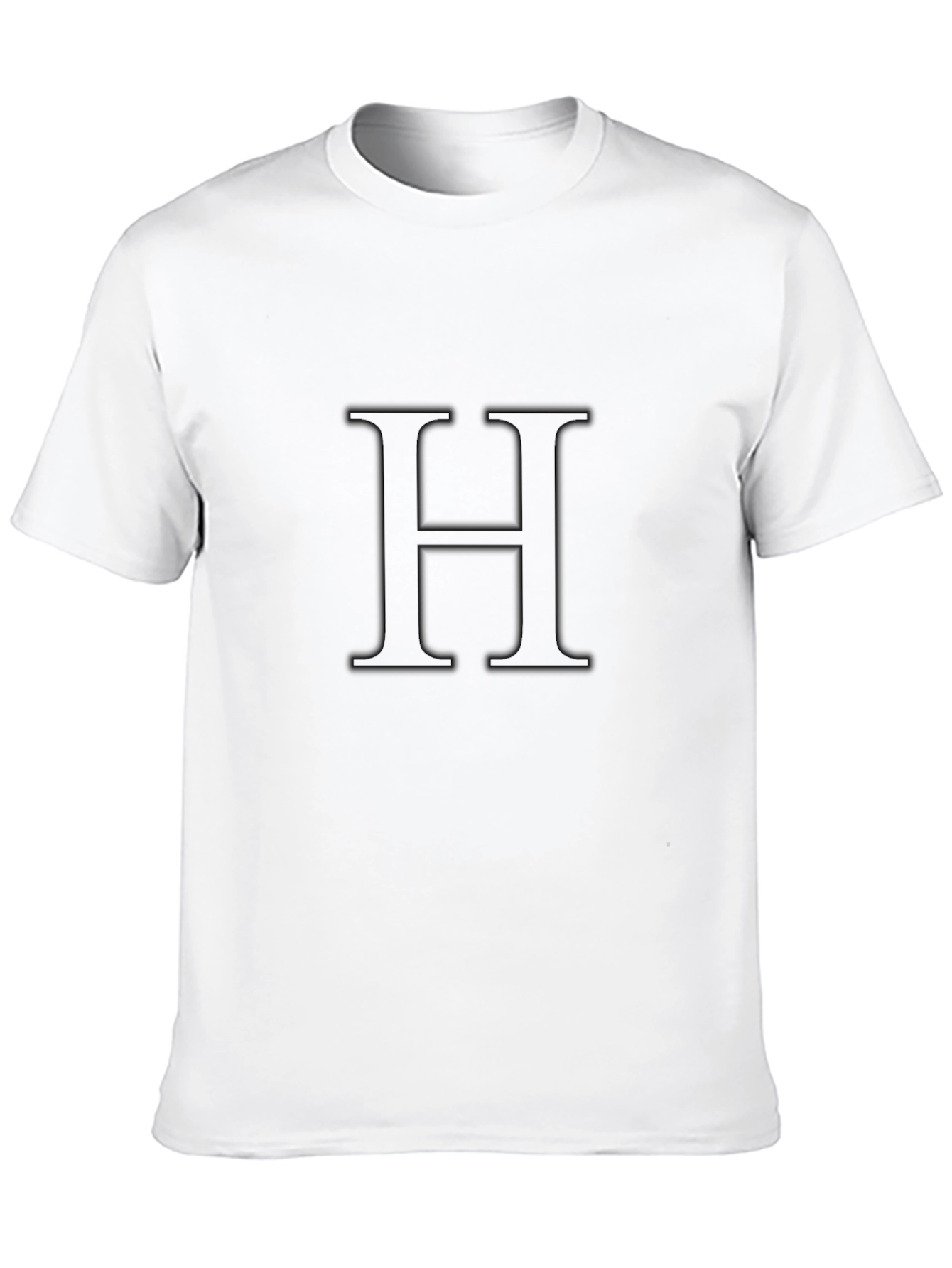 Black T-Shirt with H Design