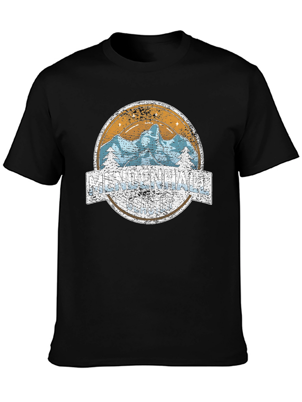 Mendenhall Glacier T-Shirt - Retro Mountain Design
