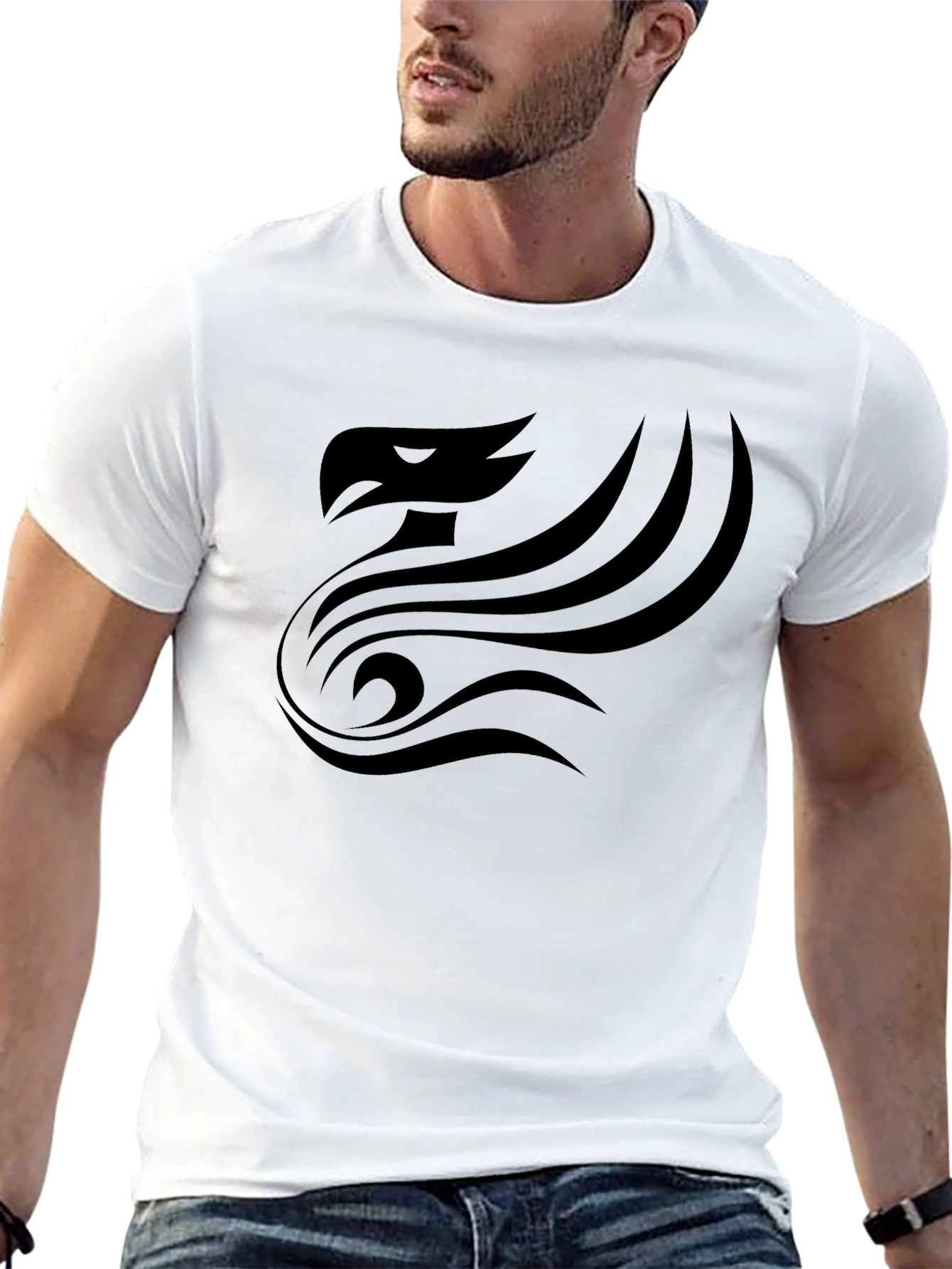 Phoenix Graphic T-Shirt - Bold Black Design