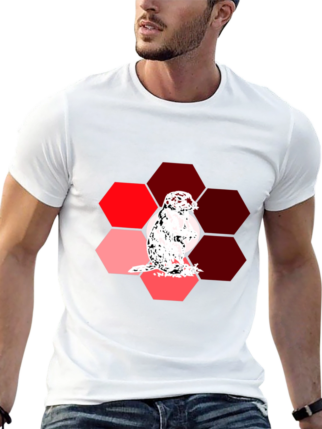 Gopher Hexagon Graphic Tee - Unique Design