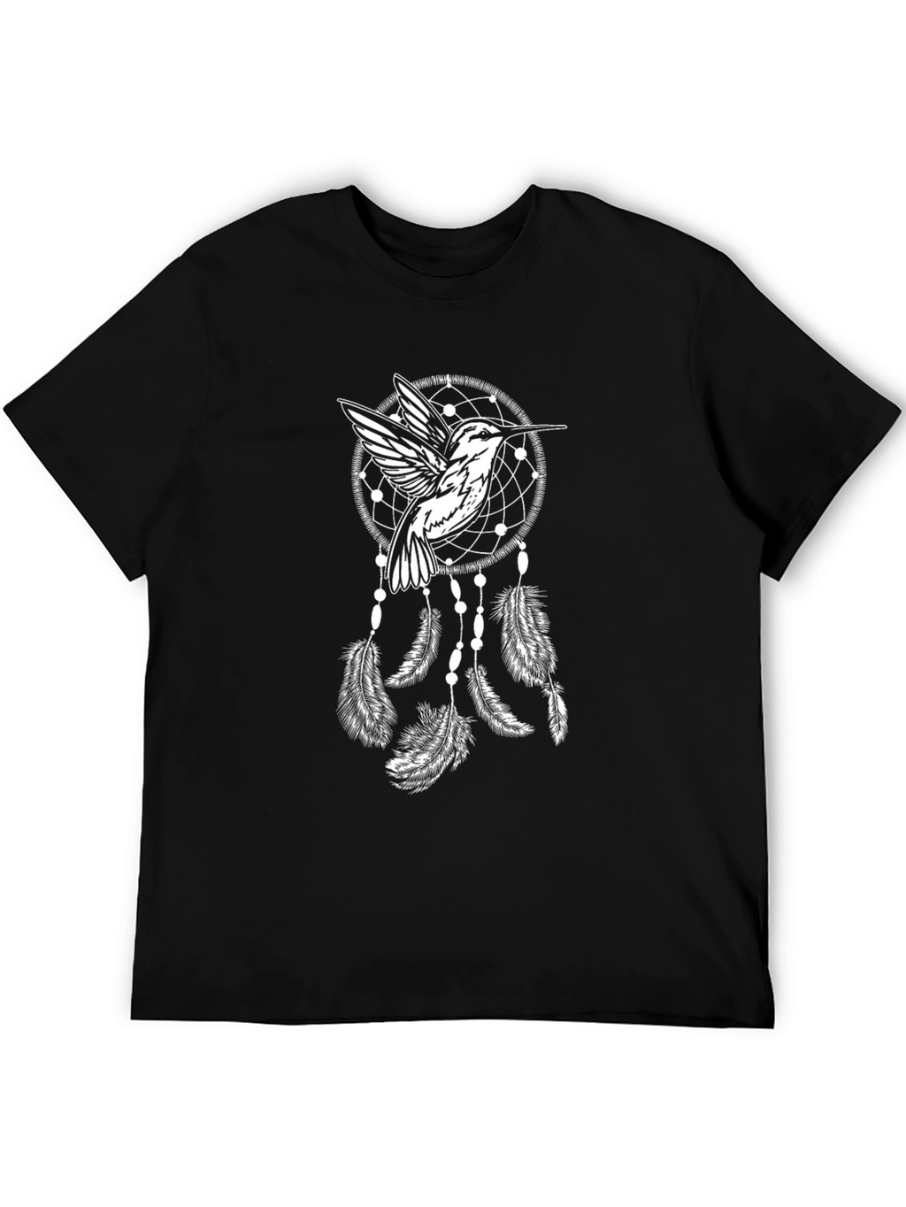 Hummingbird Dreamcatcher Black T-Shirt