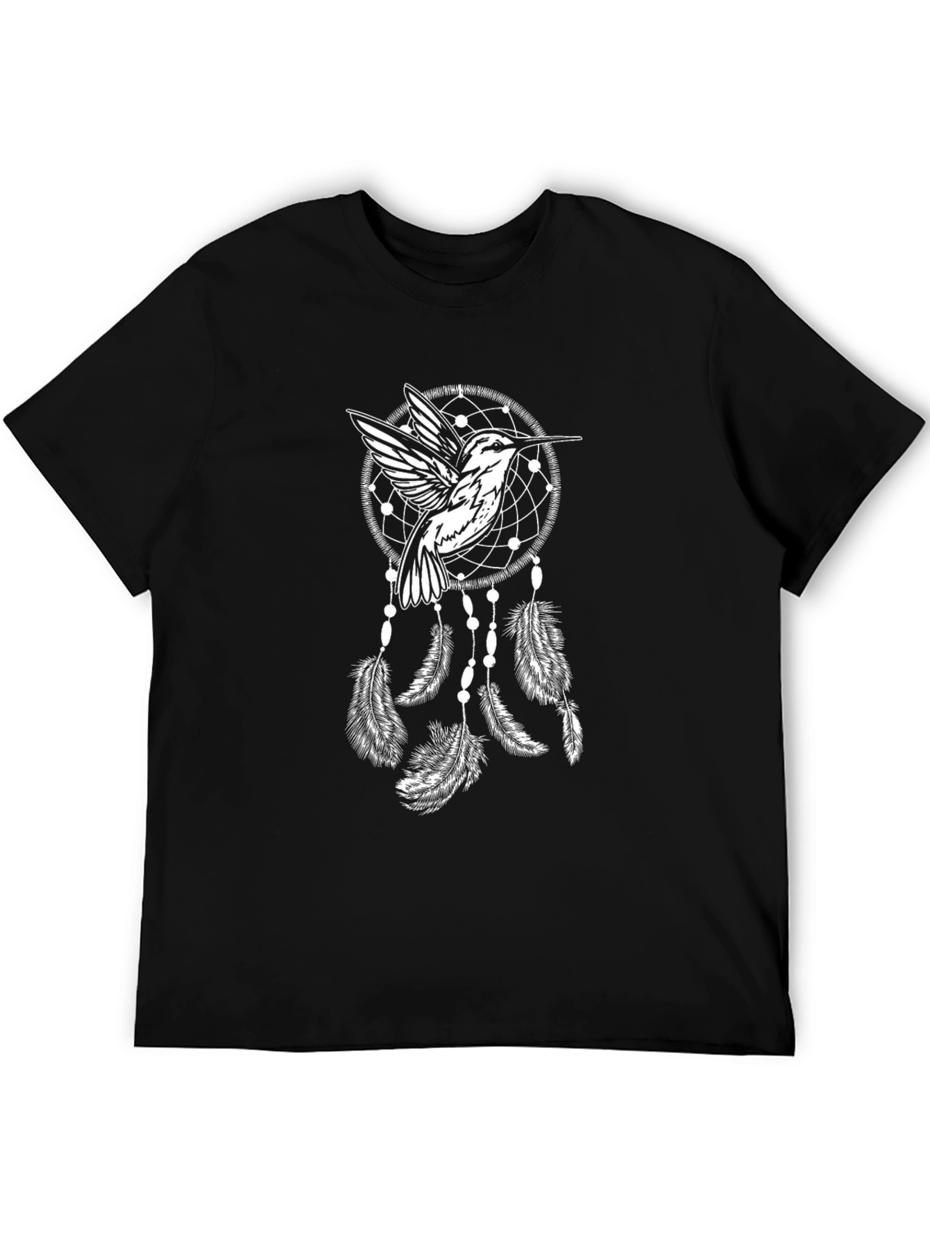 Hummingbird Dreamcatcher Black T-Shirt
