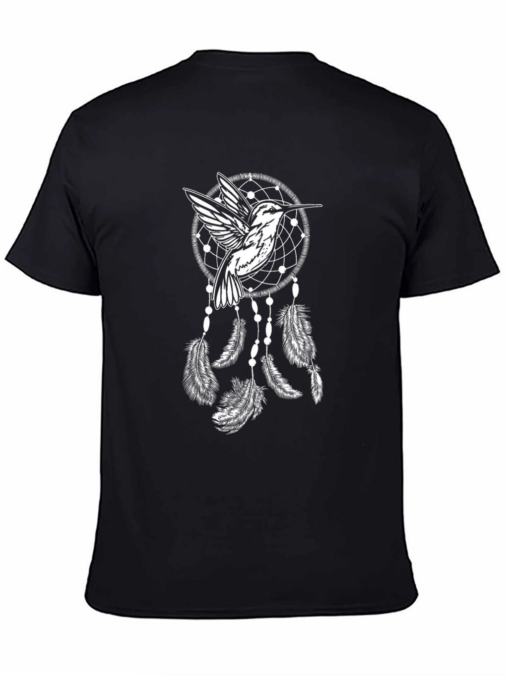 Hummingbird Dreamcatcher Black T-Shirt