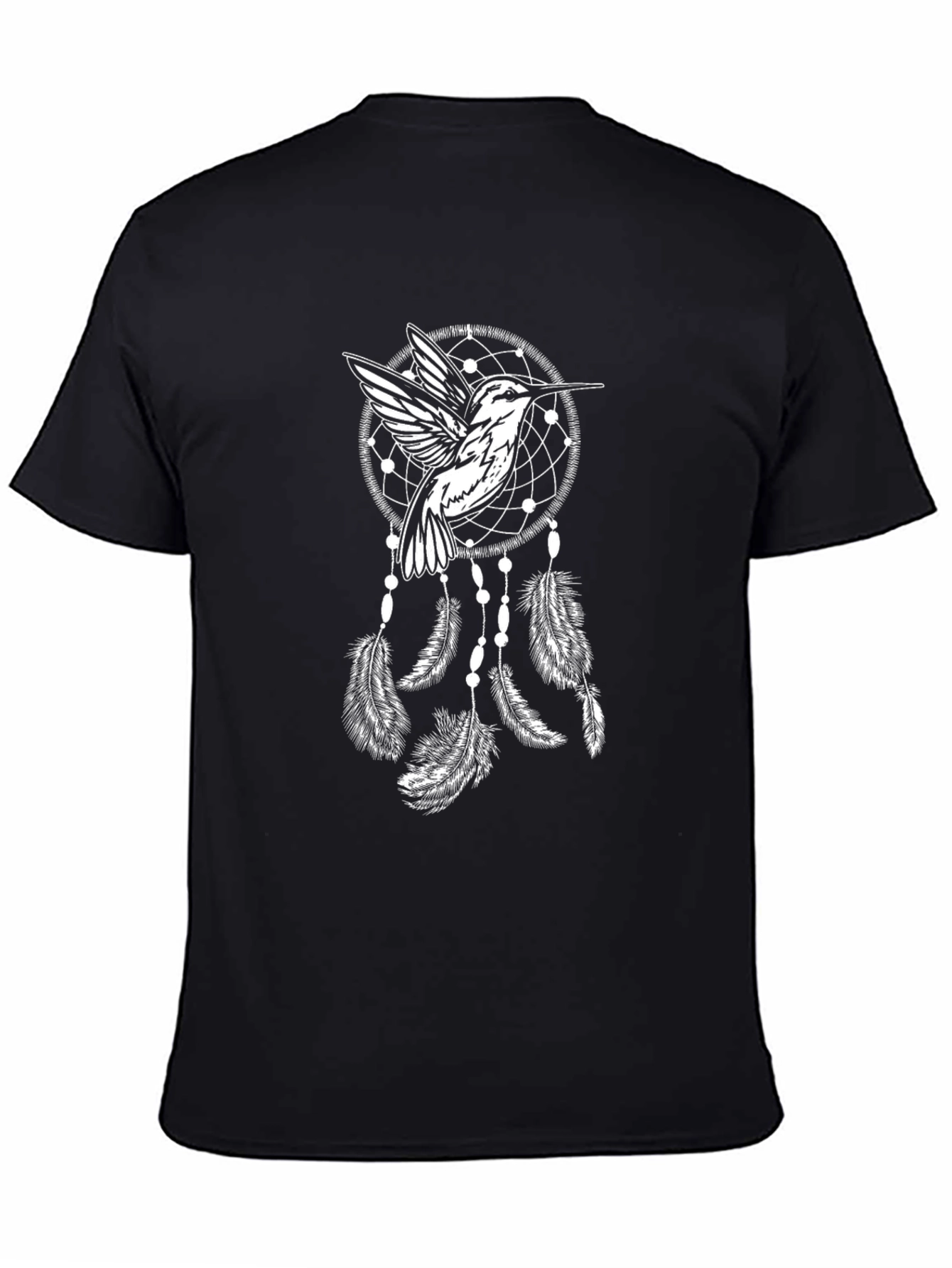 Hummingbird Dreamcatcher Black T-Shirt