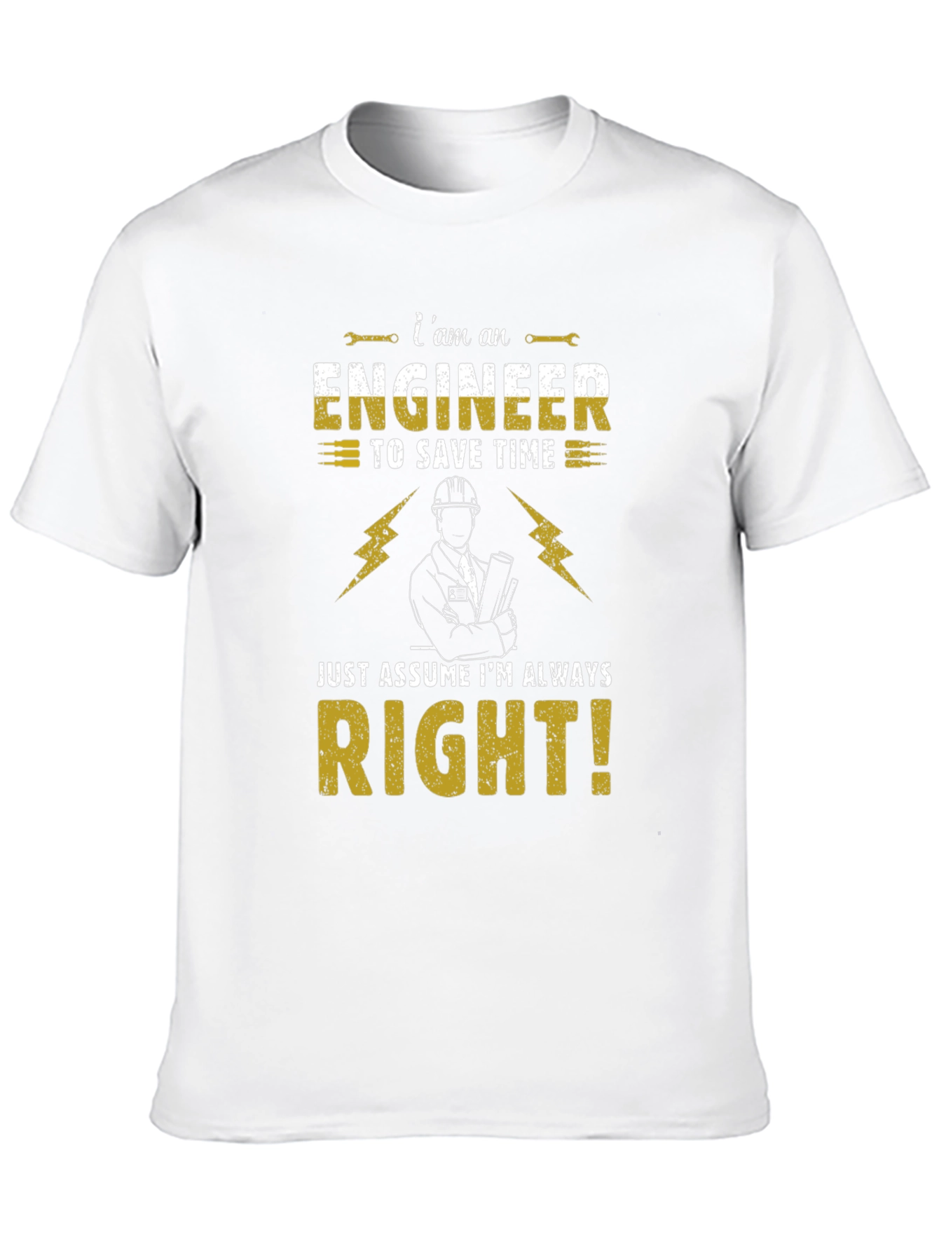 Engineer Always Right Graphic Tee - Black