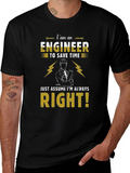 Engineer Always Right Graphic Tee - Black
