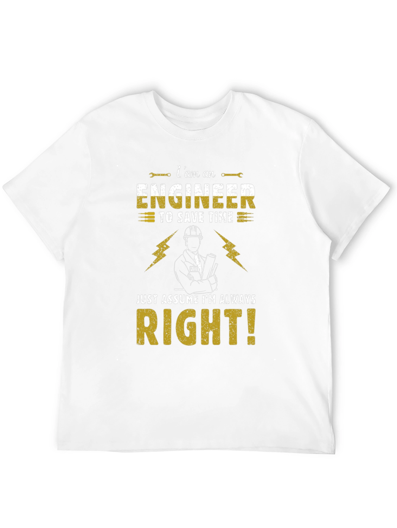Engineer Always Right Graphic Tee - Black
