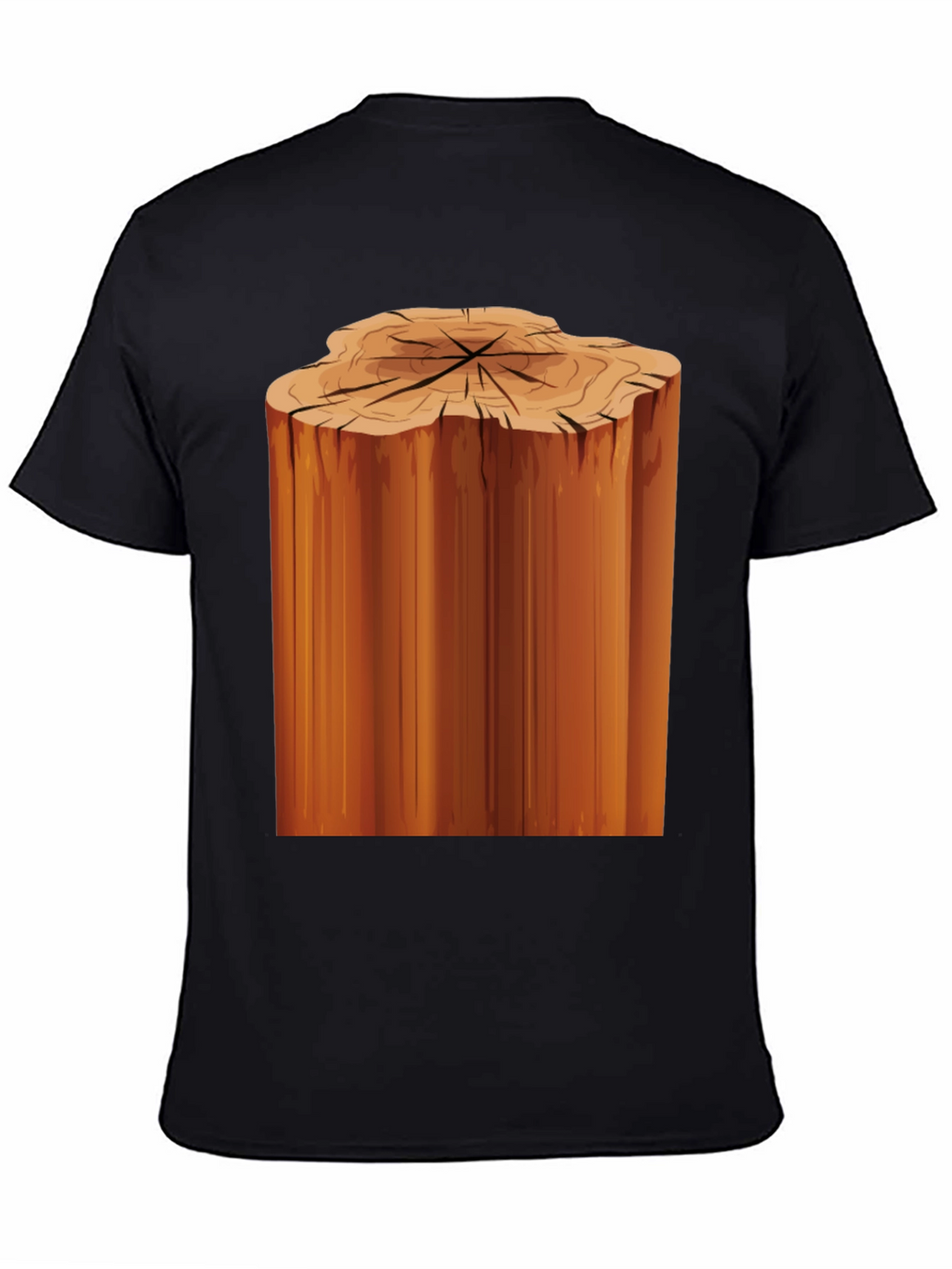 Tree Stump Graphic Black T-Shirt