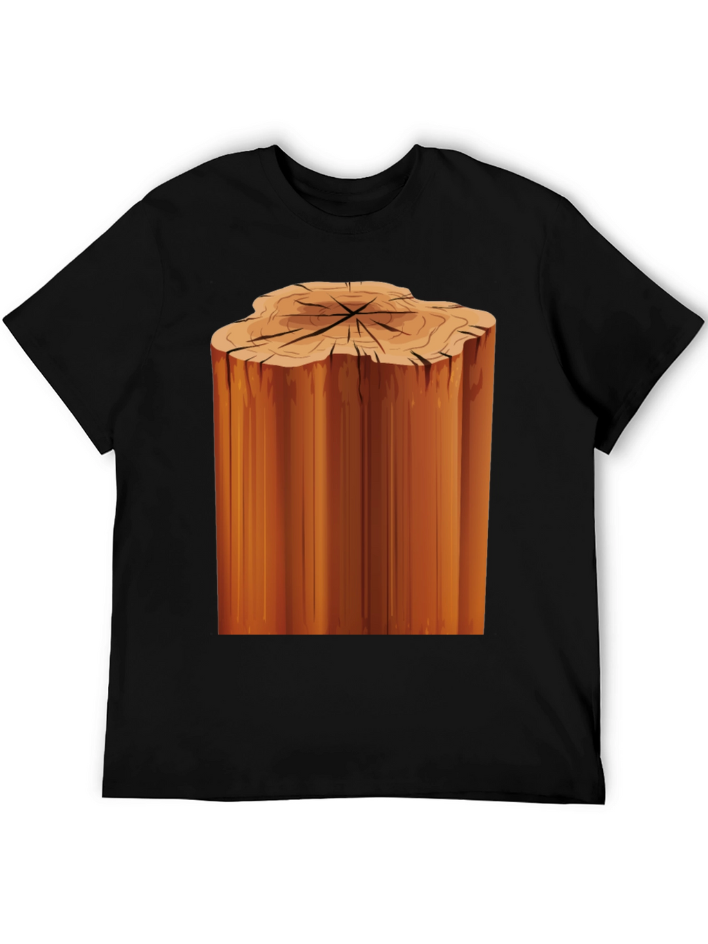 Tree Stump Graphic Black T-Shirt