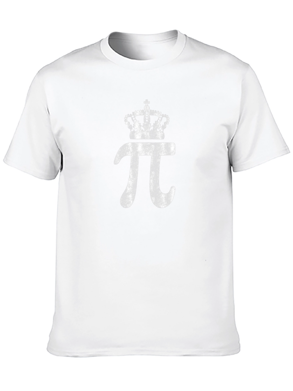 Pi Symbol Crown Graphic Mens Black T-Shirt