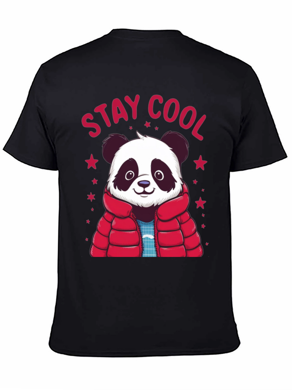 Stay Cool Panda Graphic Tee - Black