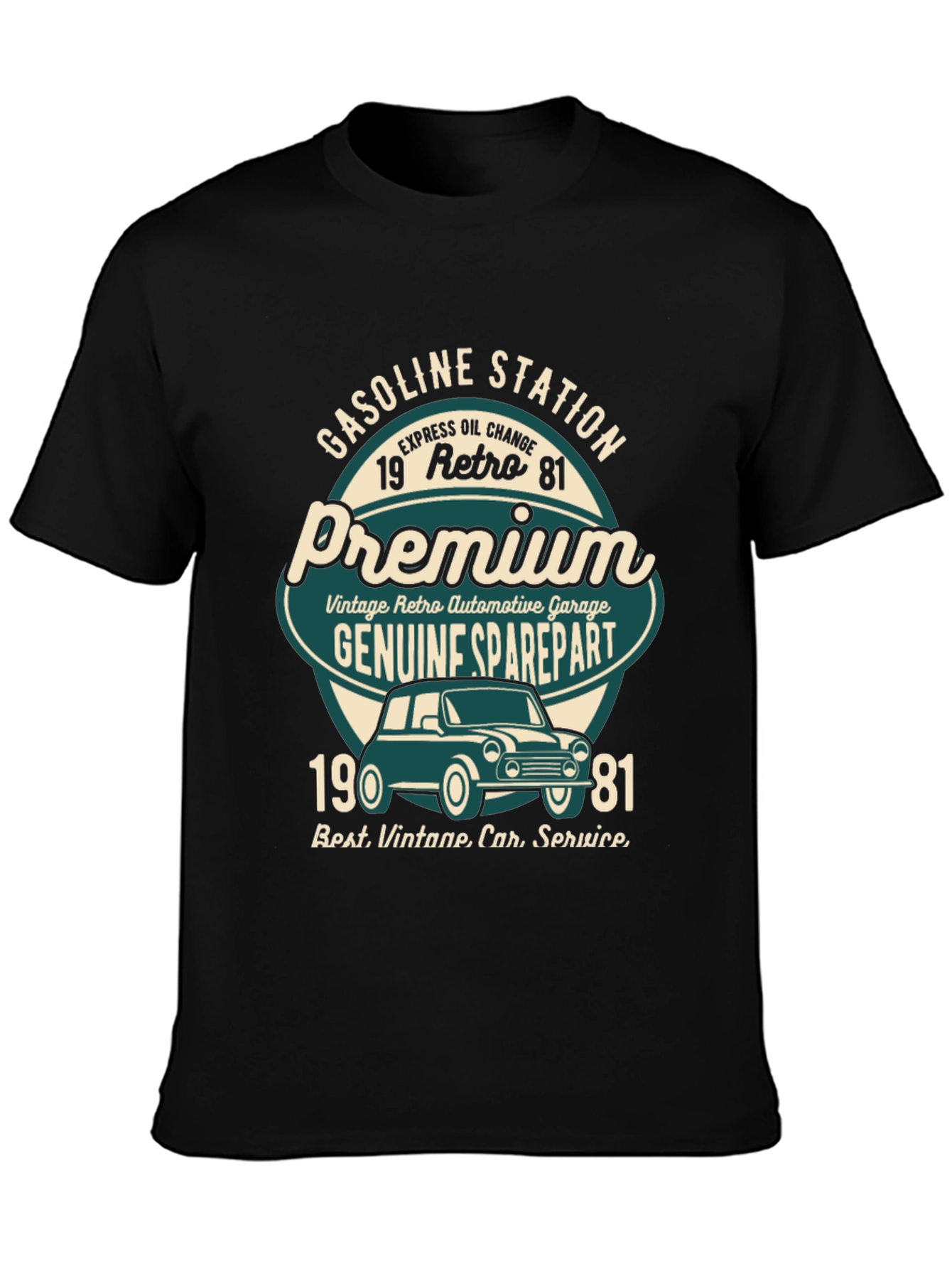 Vintage Style Gasoline Station Premium Graphic Tee