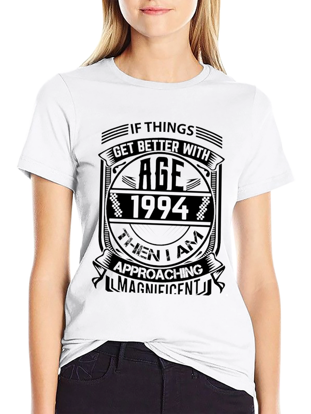 1994 Birthday Ageing Humor Black T-Shirt