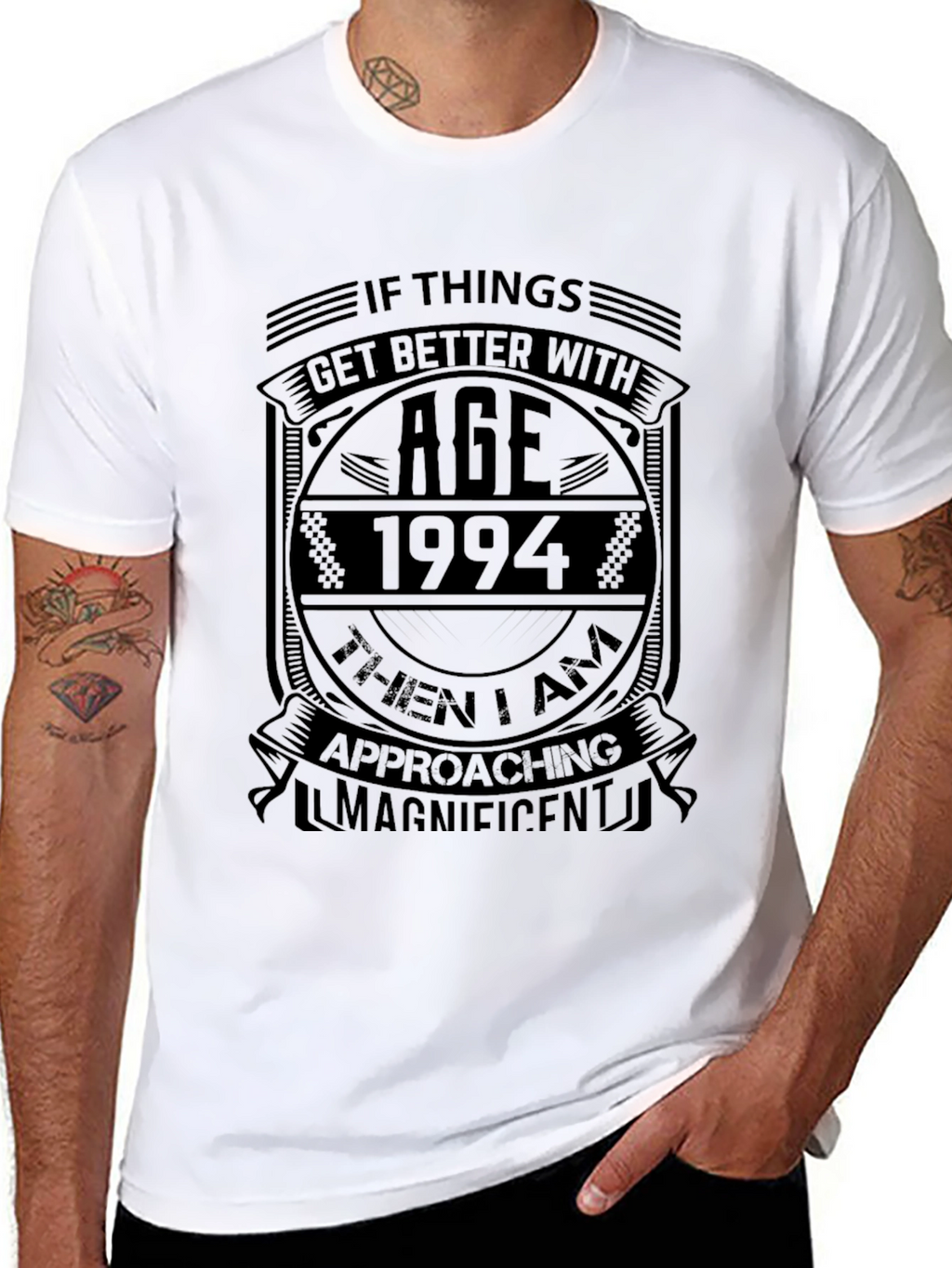 1994 Birthday Ageing Humor Black T-Shirt