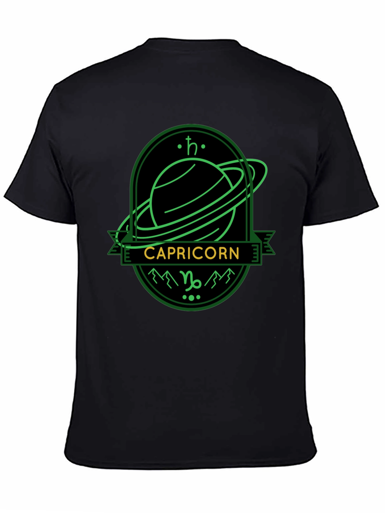 Capricorn Zodiac Sign T-Shirt - Green Graphic Tee