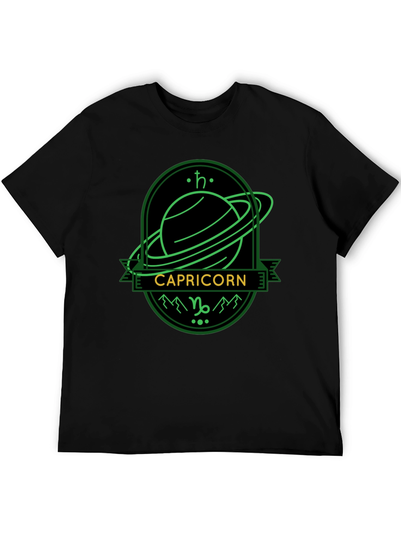 Capricorn Zodiac Sign T-Shirt - Green Graphic Tee