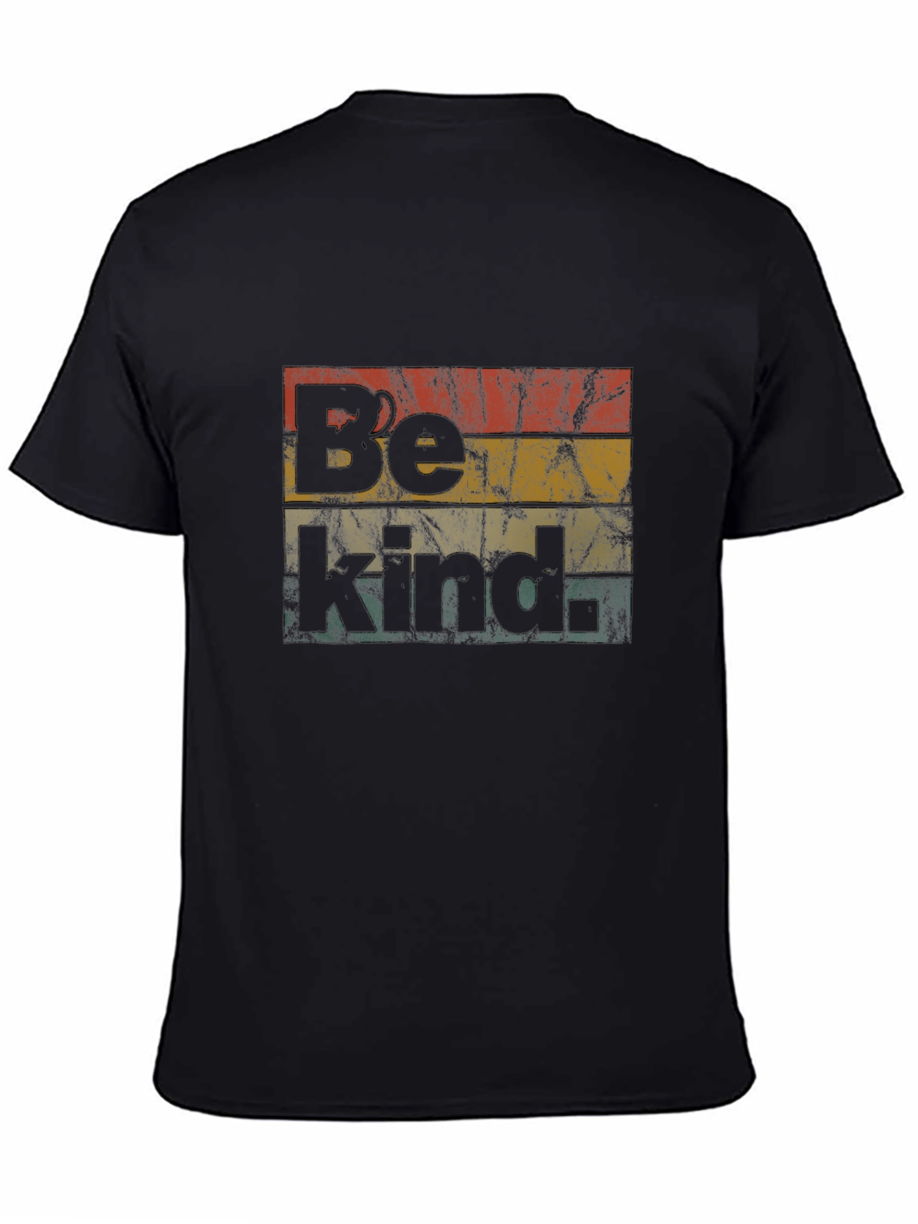 Be Kind Retro Style Black Graphic T-Shirt