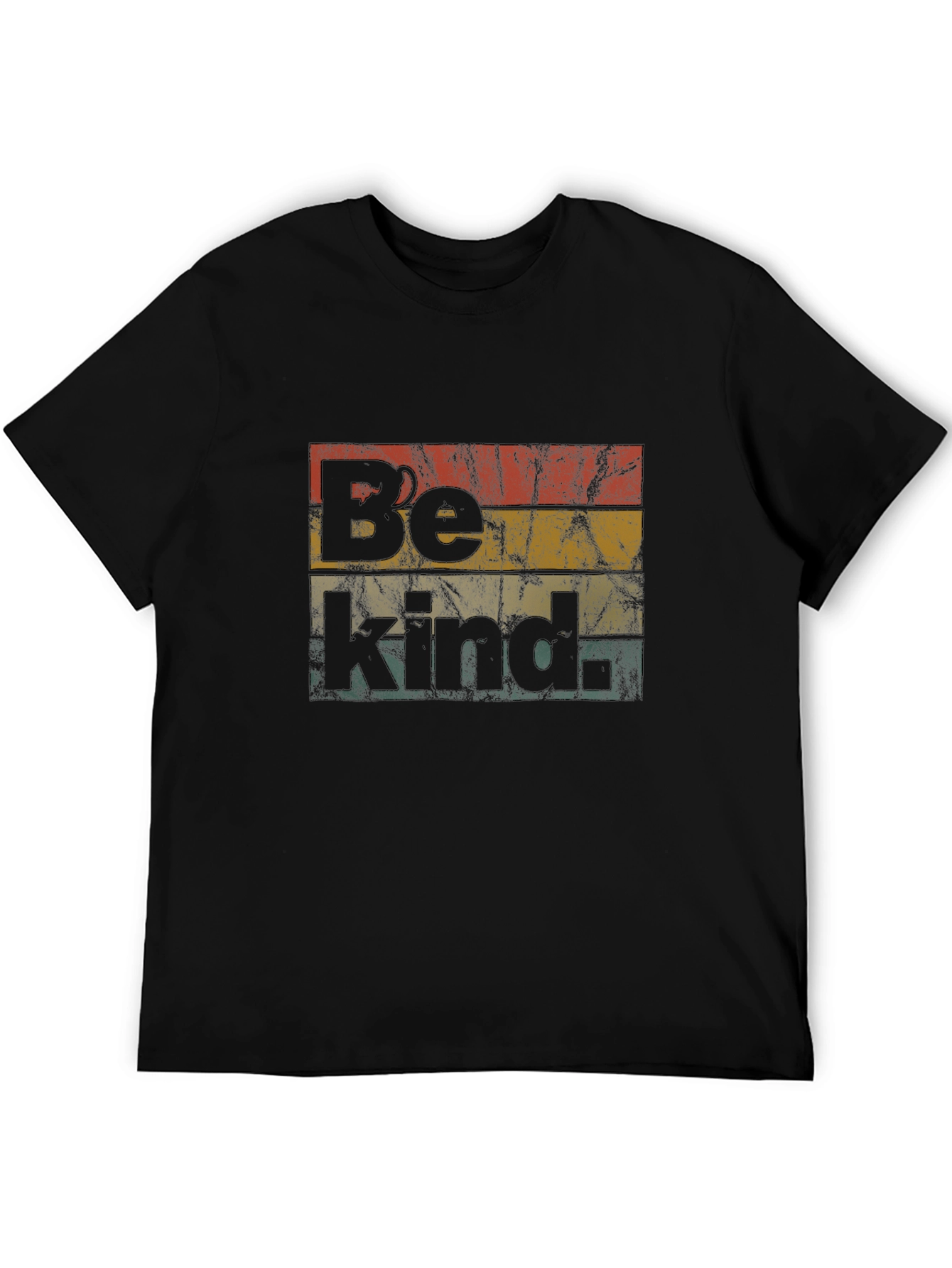 Be Kind Retro Style Black Graphic T-Shirt