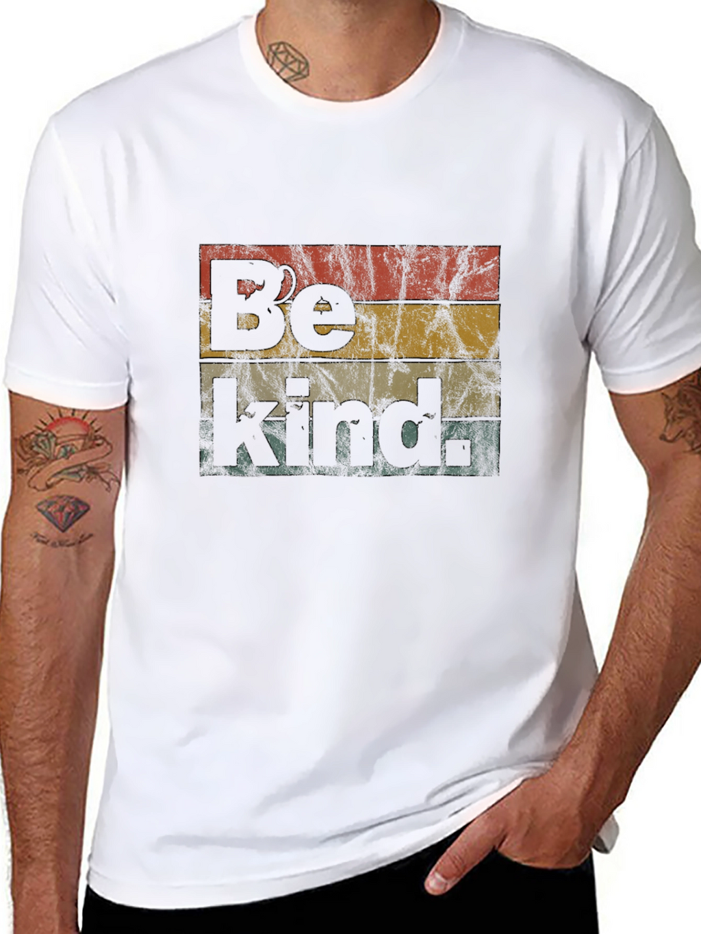 Be Kind Retro Style Black Graphic T-Shirt