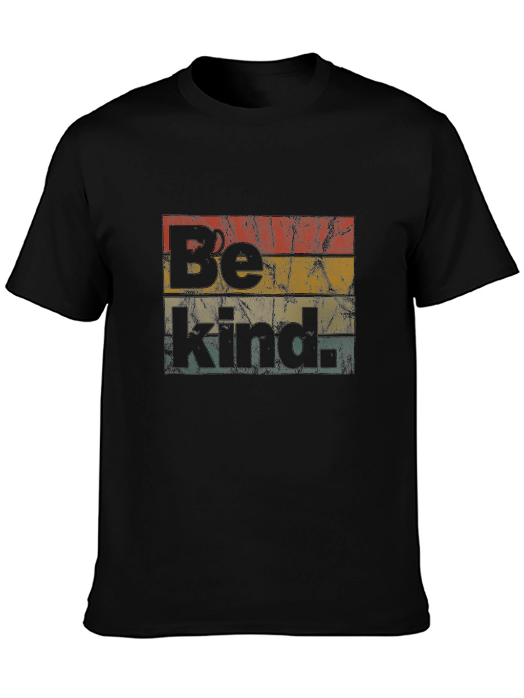 Be Kind Retro Style Black Graphic T-Shirt