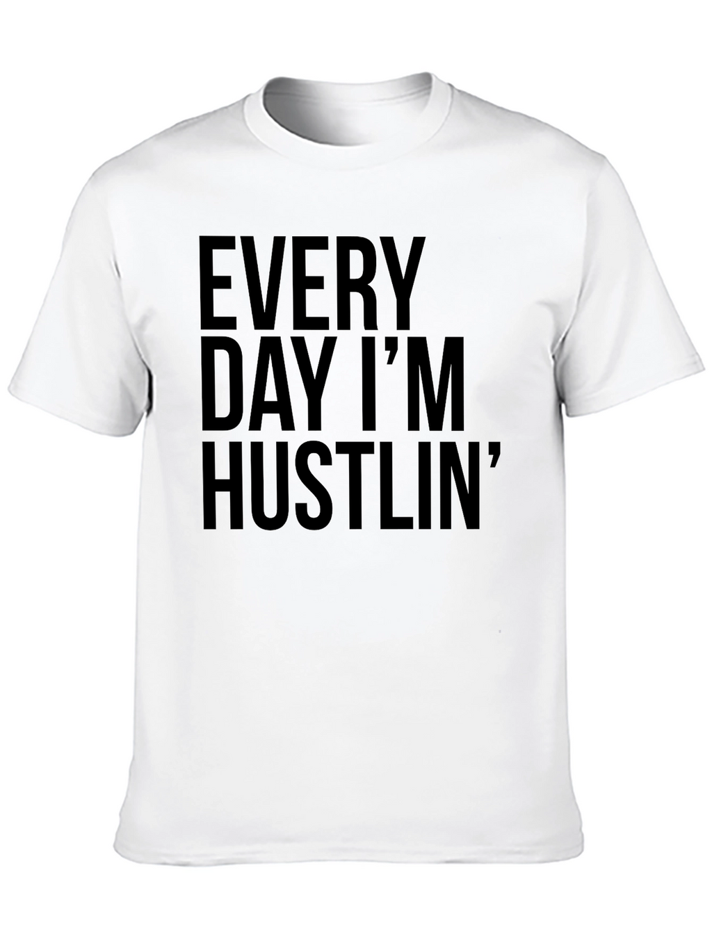 Every Day Im Hustlin Black Graphic Tee