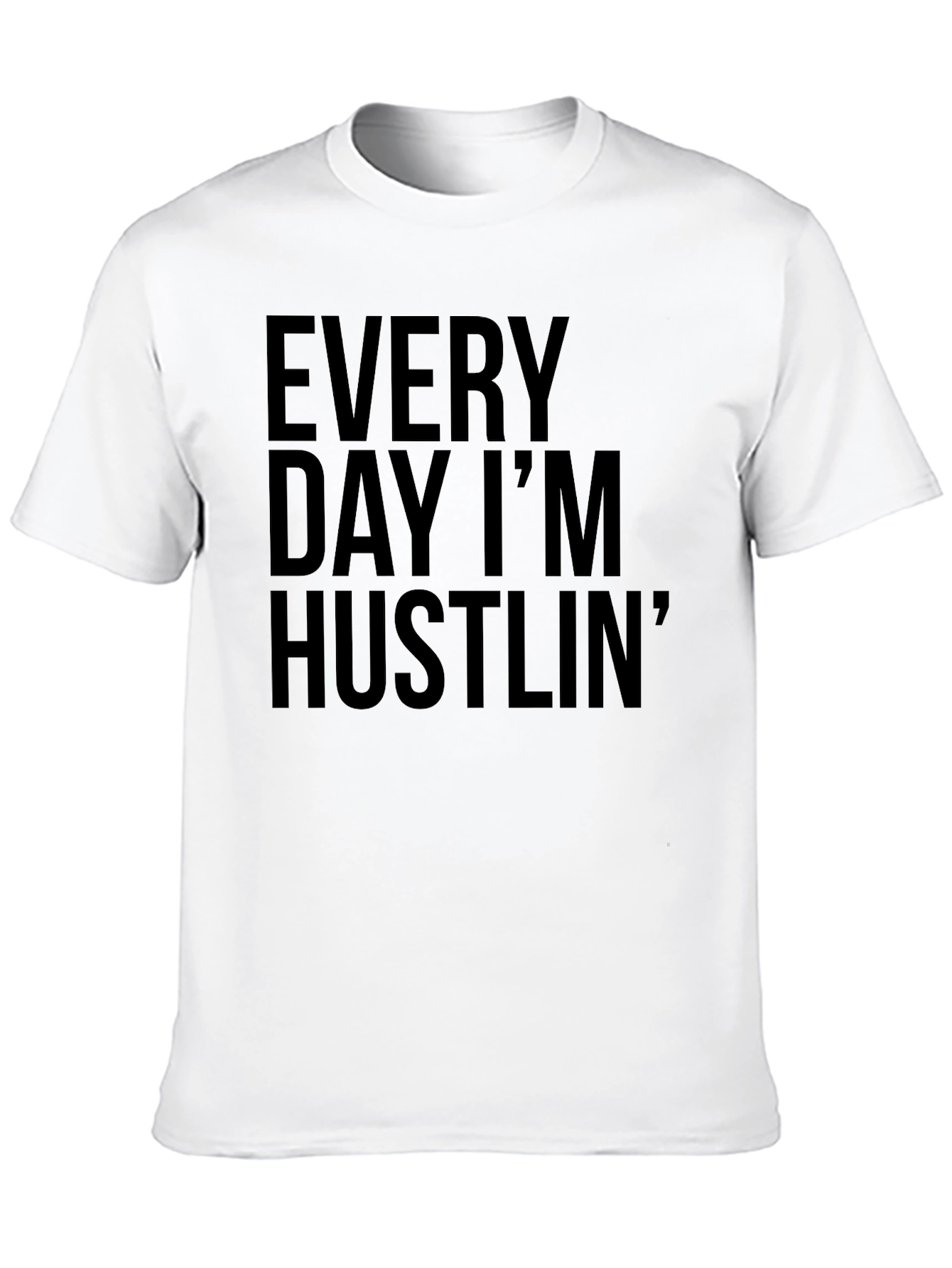 Every Day Im Hustlin Black Graphic Tee