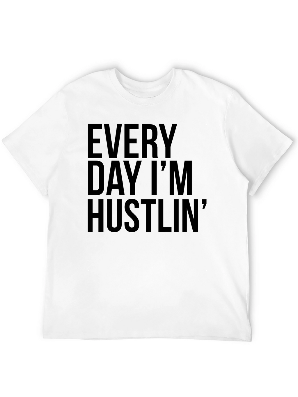Every Day Im Hustlin Black Graphic Tee