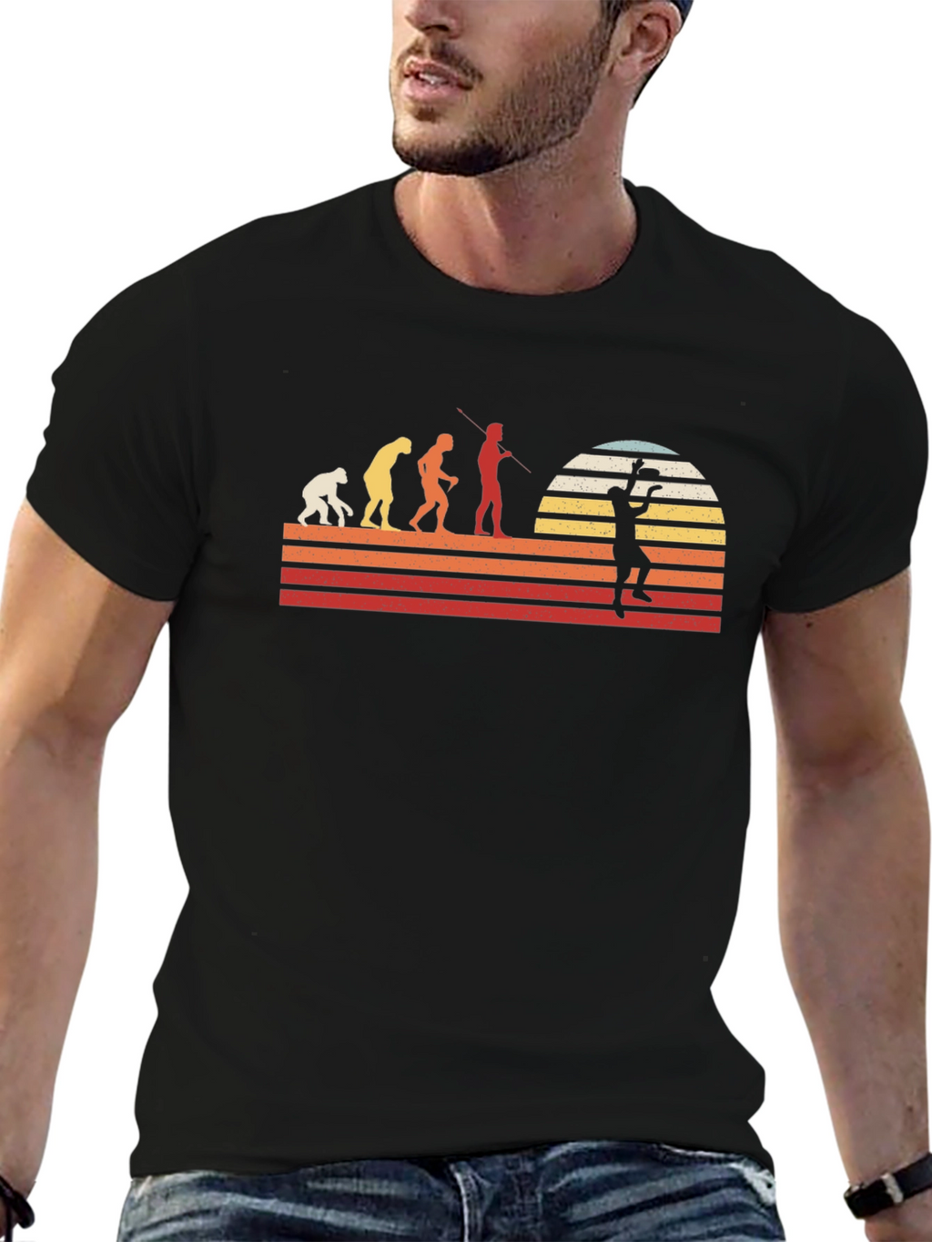 Evolution of Badminton T-Shirt