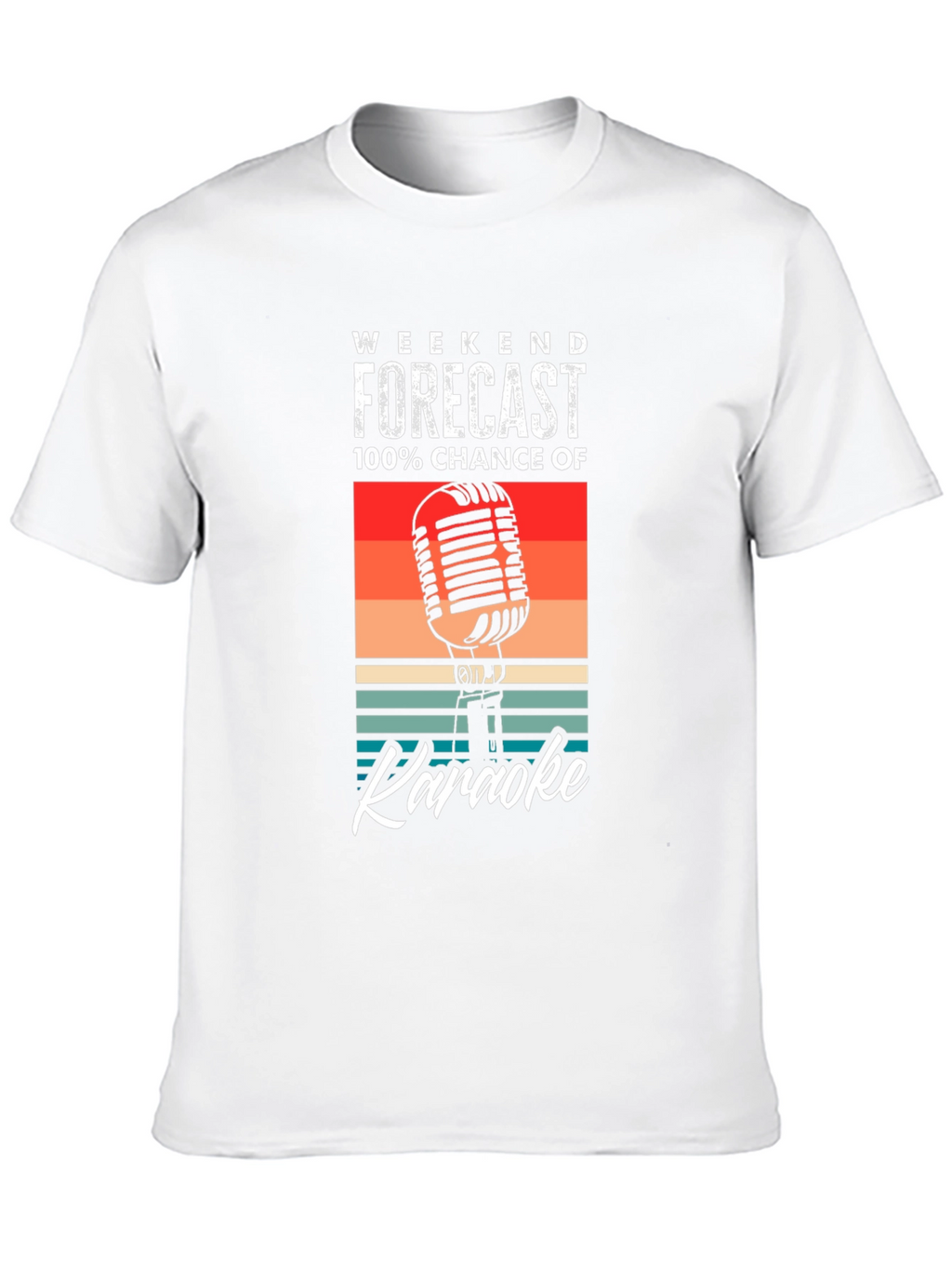 Weekend Forecast Karaoke T-Shirt - Retro Style
