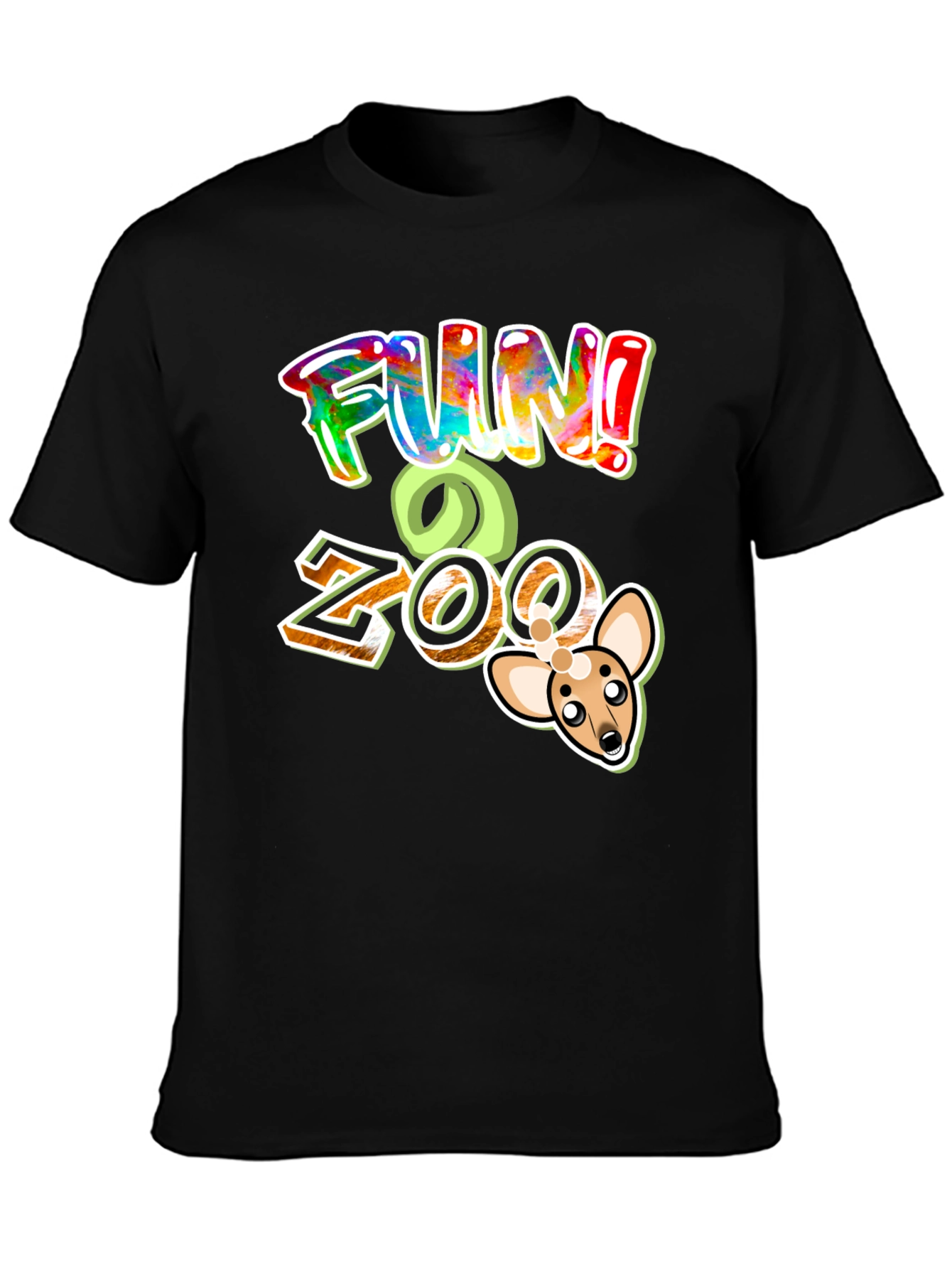 Fun Zoo Black Graphic T-Shirt