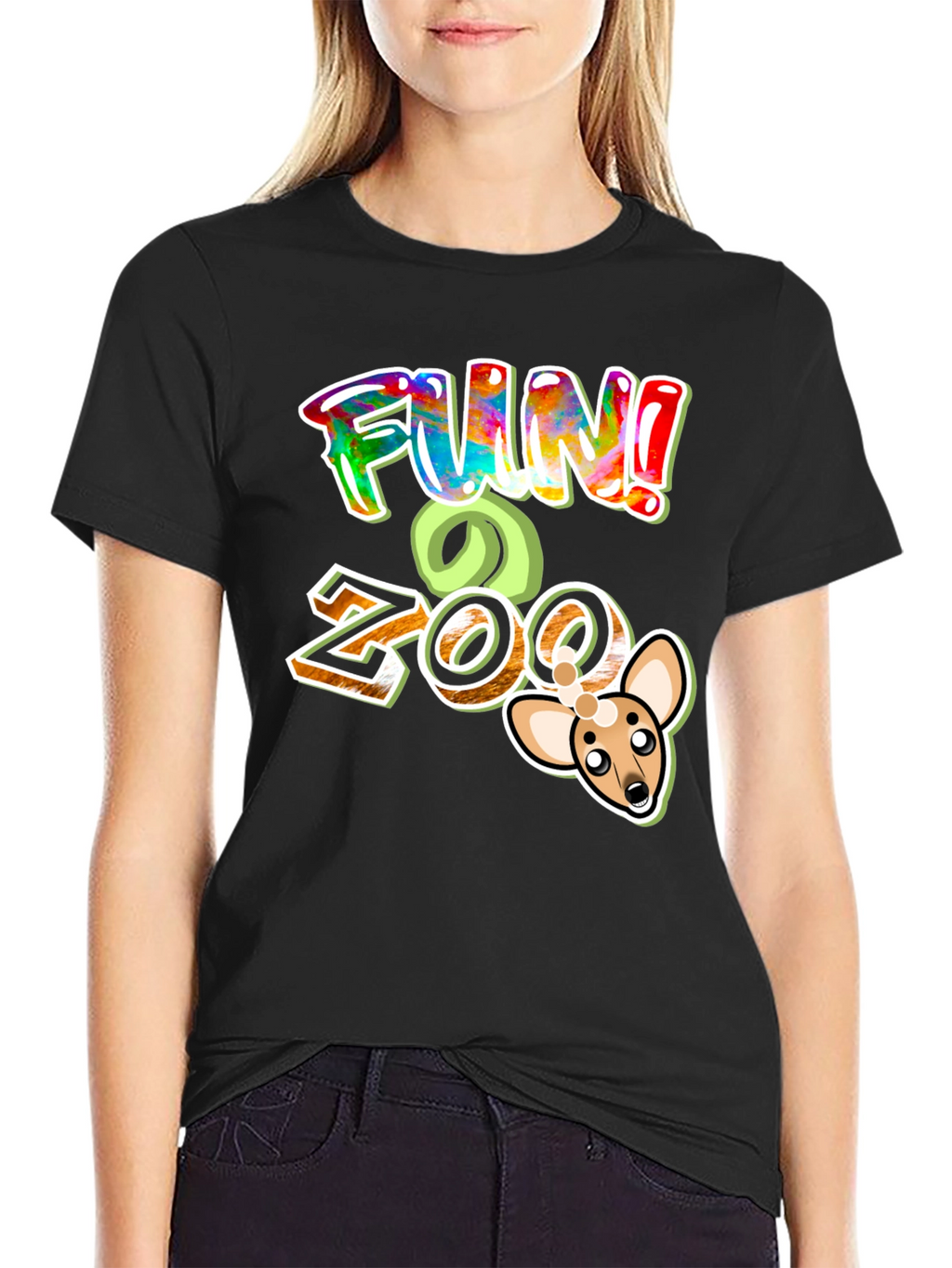 Fun Zoo Black Graphic T-Shirt