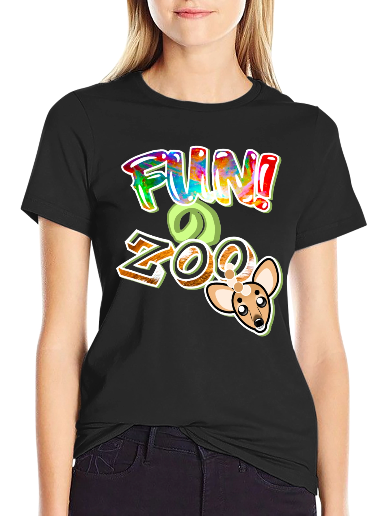 Fun Zoo Black Graphic T-Shirt