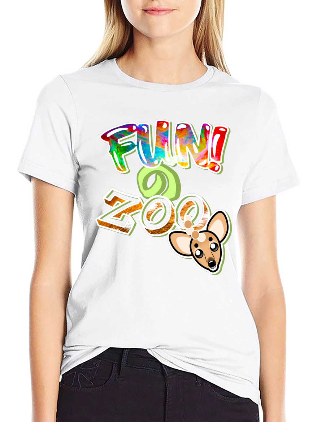 Fun Zoo Black Graphic T-Shirt