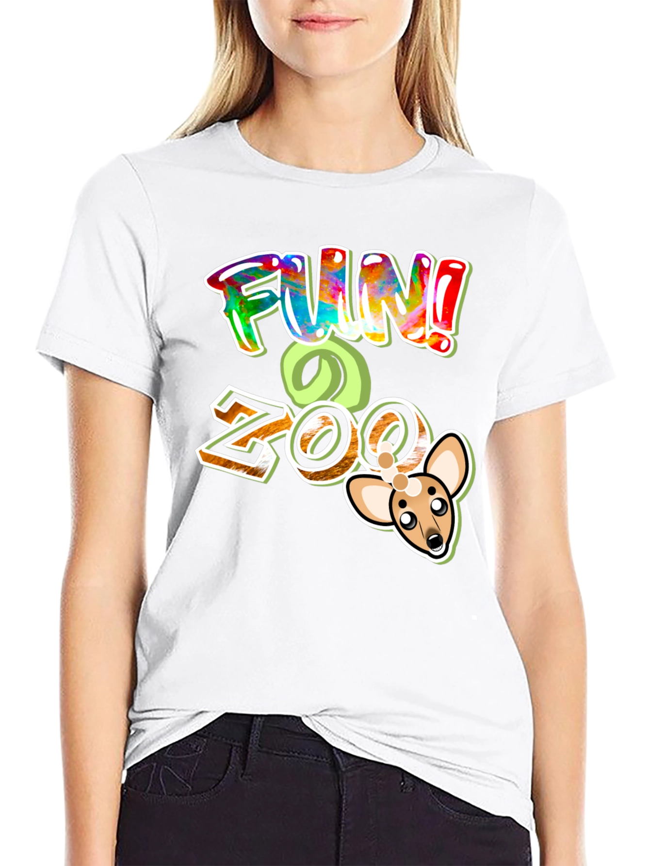 Fun Zoo Black Graphic T-Shirt