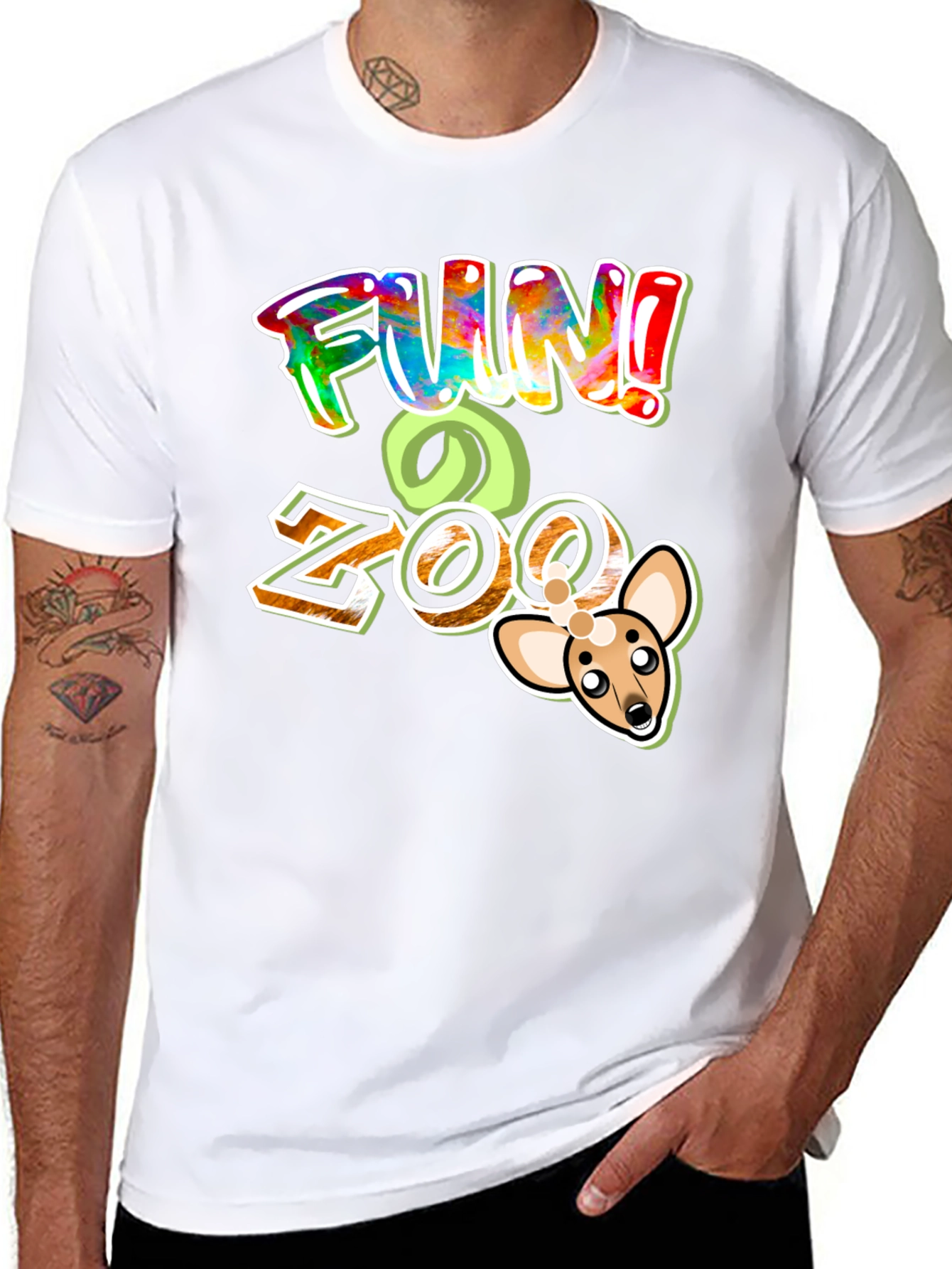 Fun Zoo Black Graphic T-Shirt