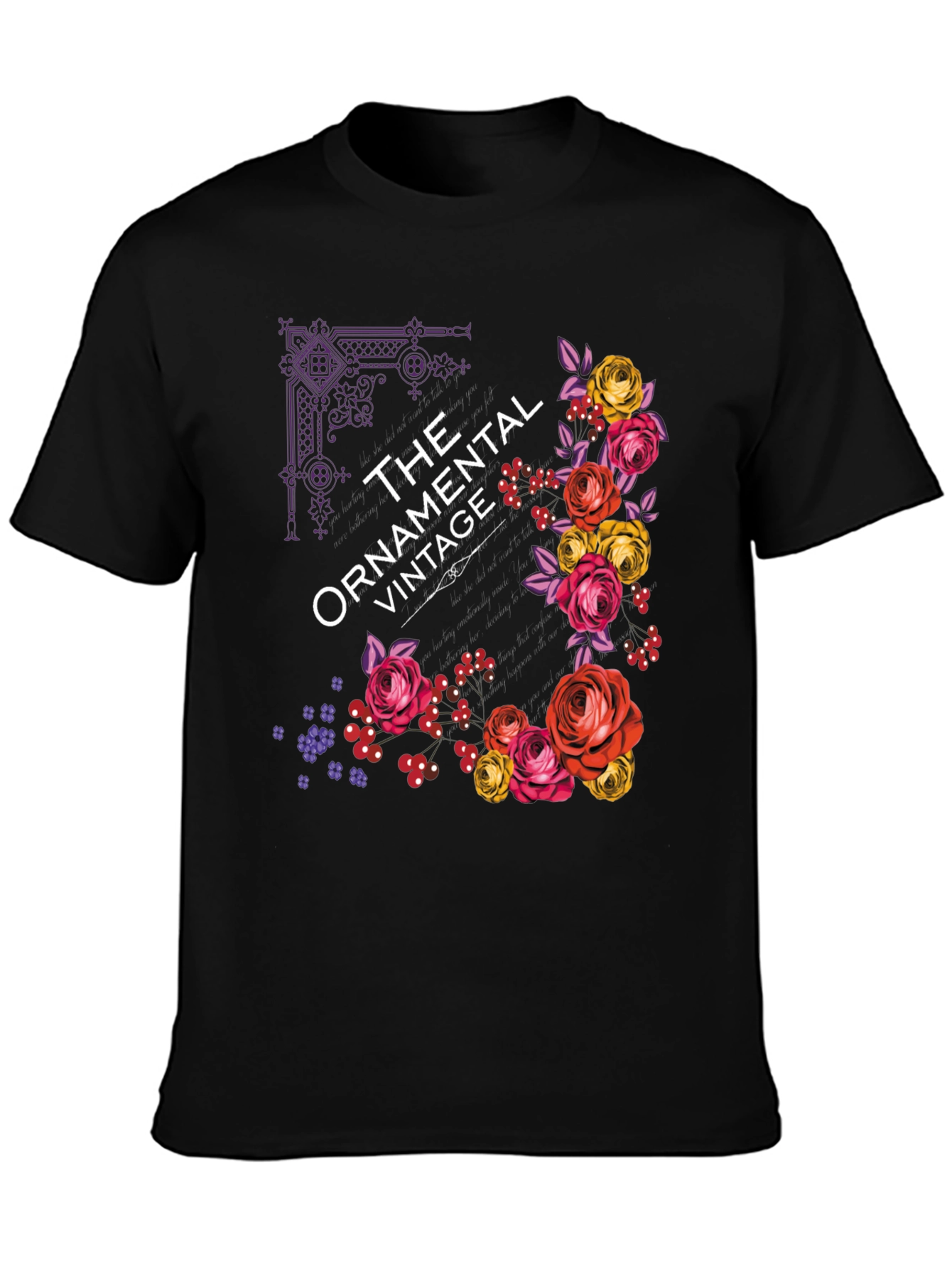 Ornamental Vintage Floral Graphic Tee