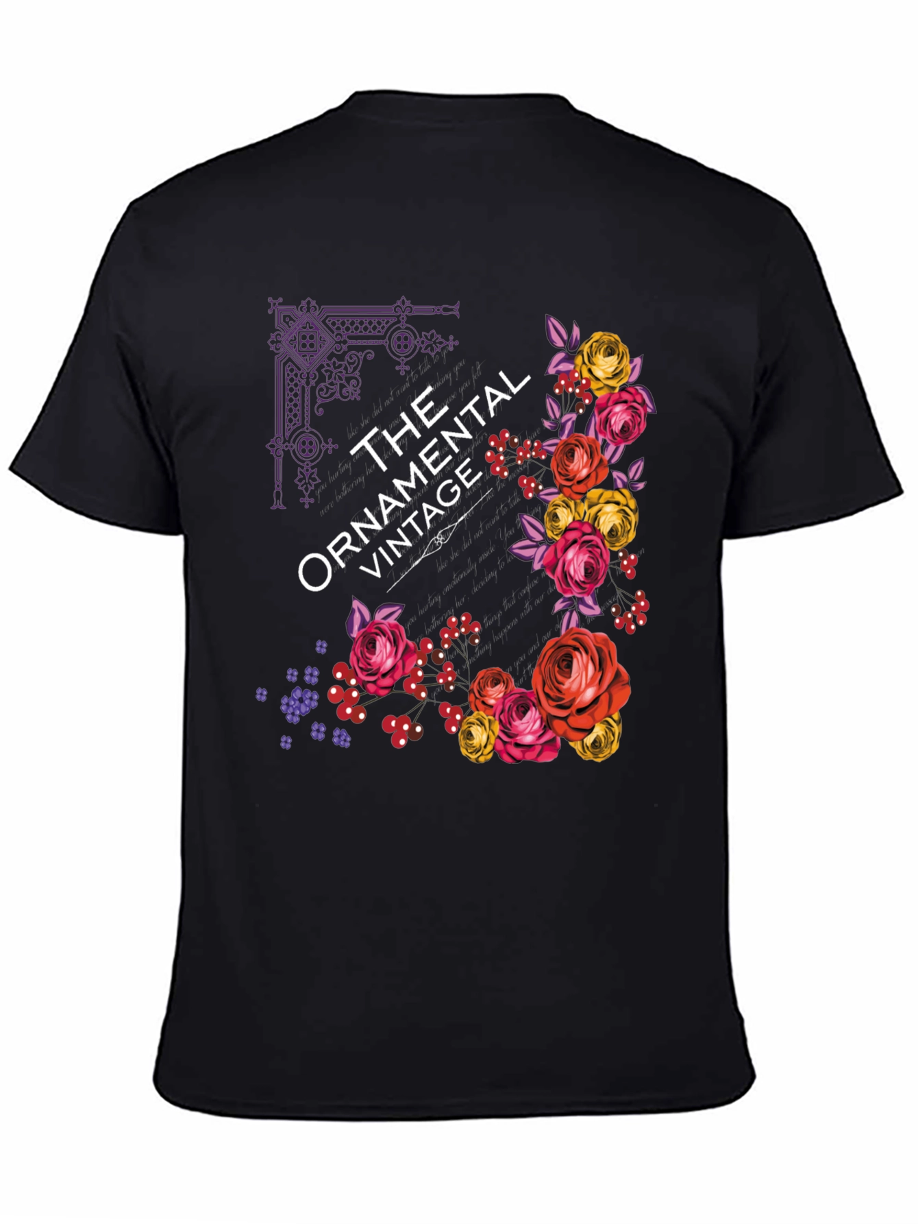 Ornamental Vintage Floral Graphic Tee