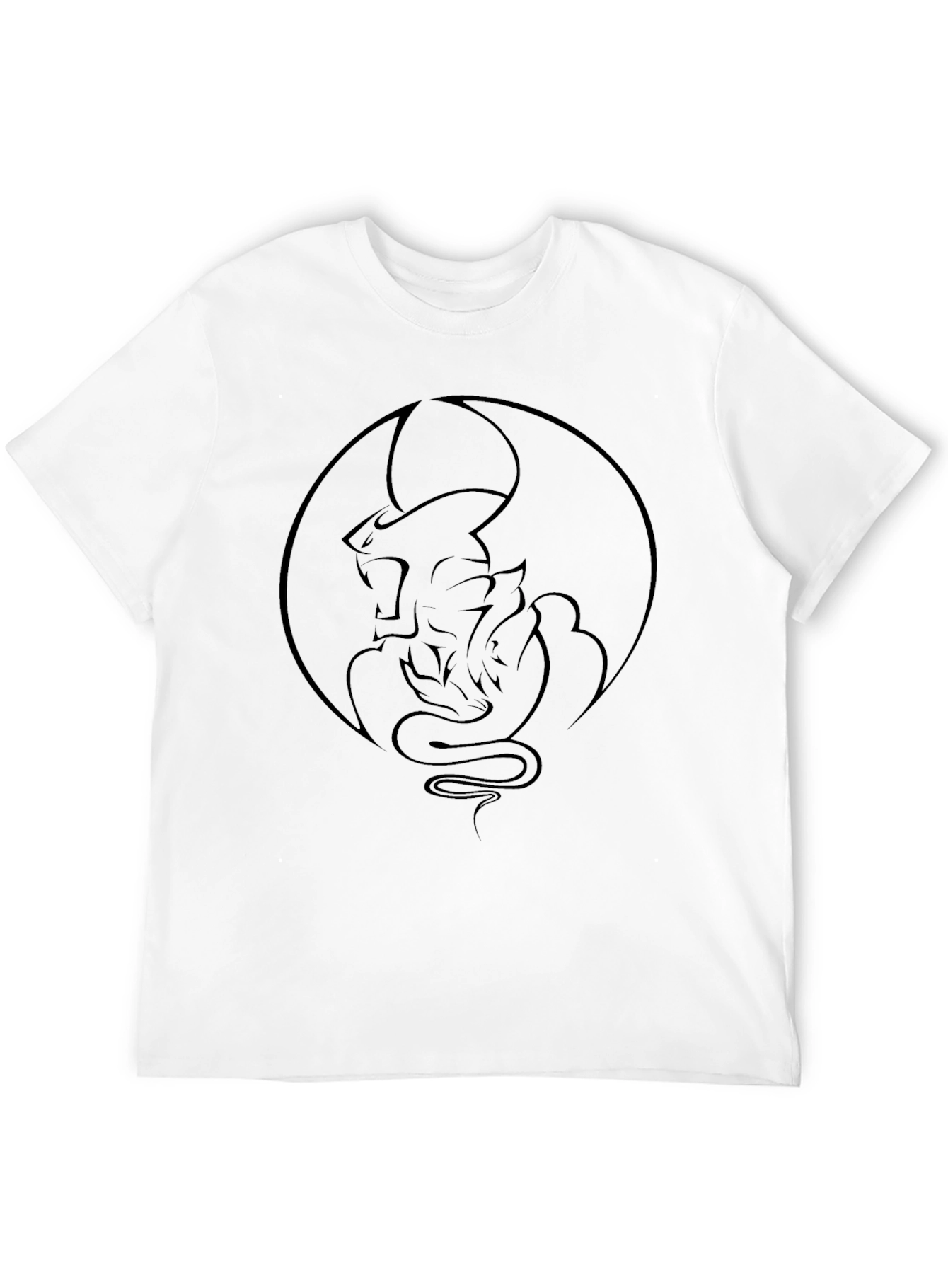 Dragon Circle Graphic Tee - Black
