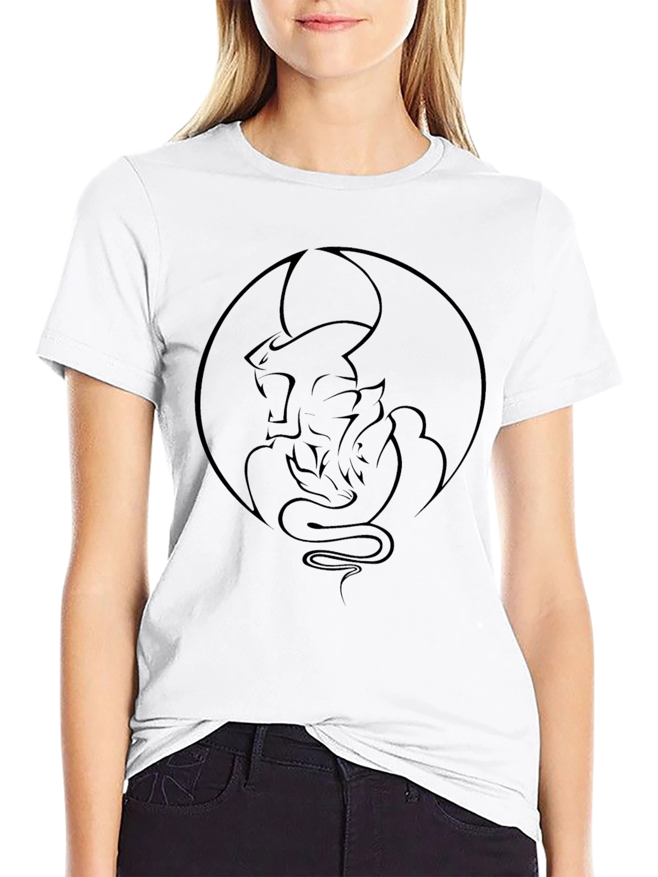 Dragon Circle Graphic Tee - Black