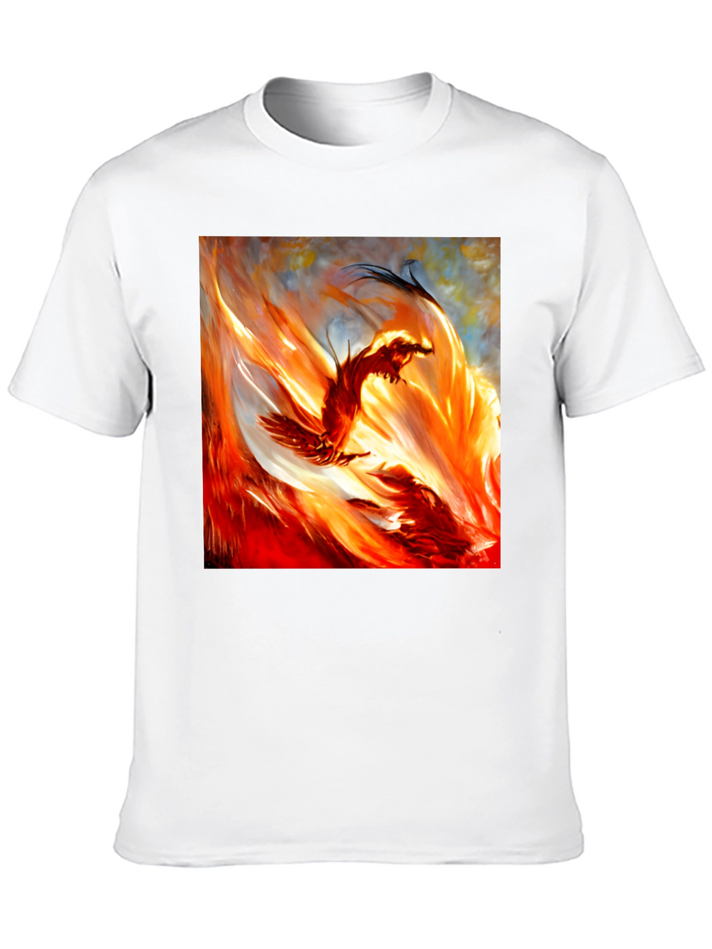 Fiery Phoenix Graphic T-Shirt - Bold and Unique Design