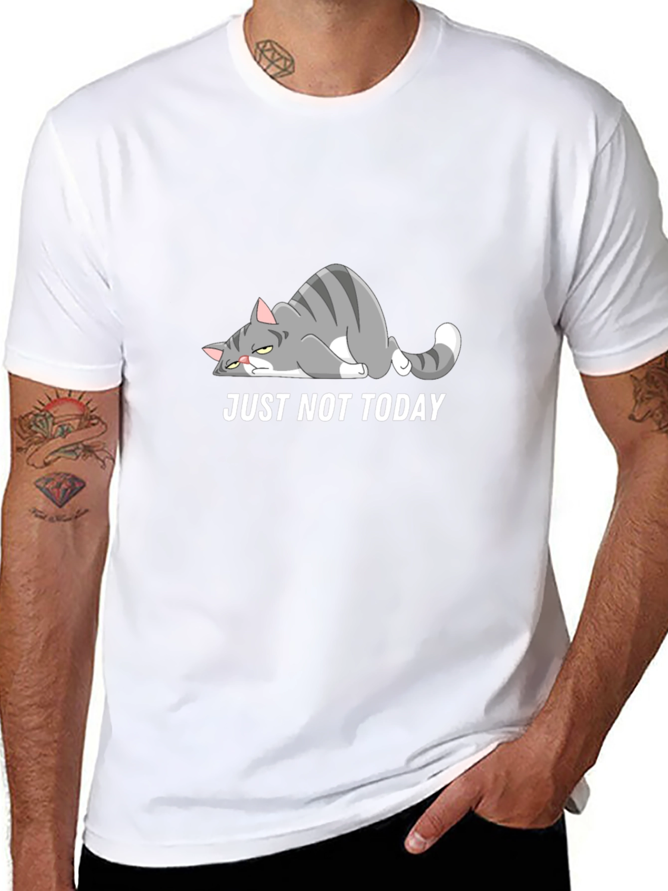 Just Not Today Cat Graphic T-Shirt