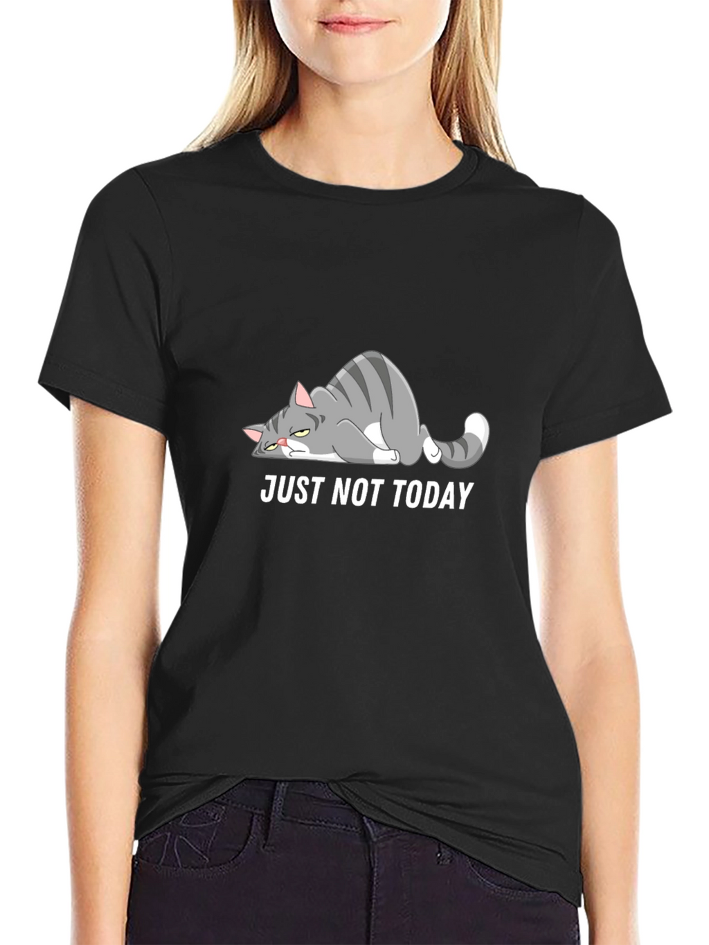 Just Not Today Cat Graphic T-Shirt