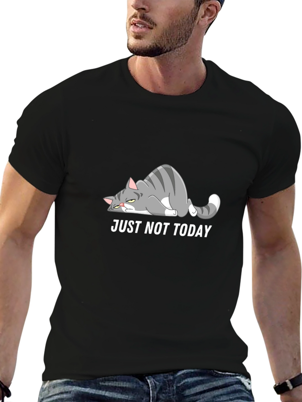 Just Not Today Cat Graphic T-Shirt