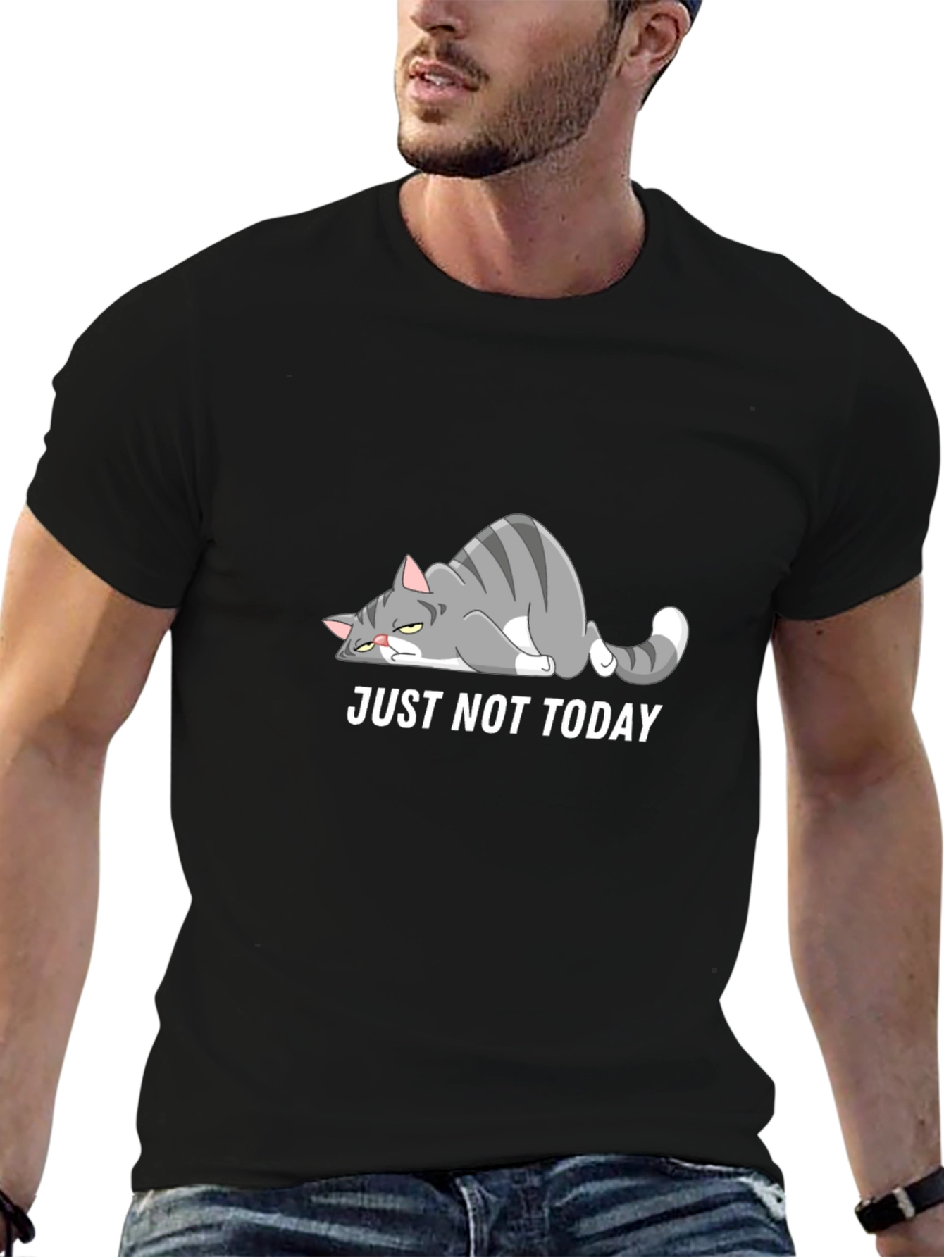Just Not Today Cat Graphic T-Shirt